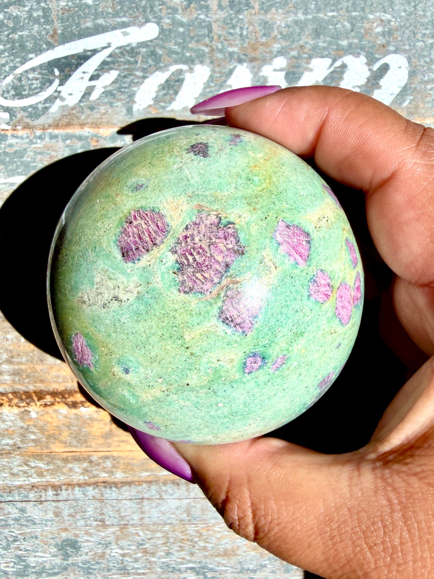Gorgeous Ruby in Fuchsite Sphere | India | Opt 69