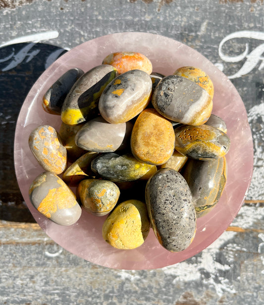 One (1) Gorgeous Bumblebee Jasper Tumble, intuitively chosen