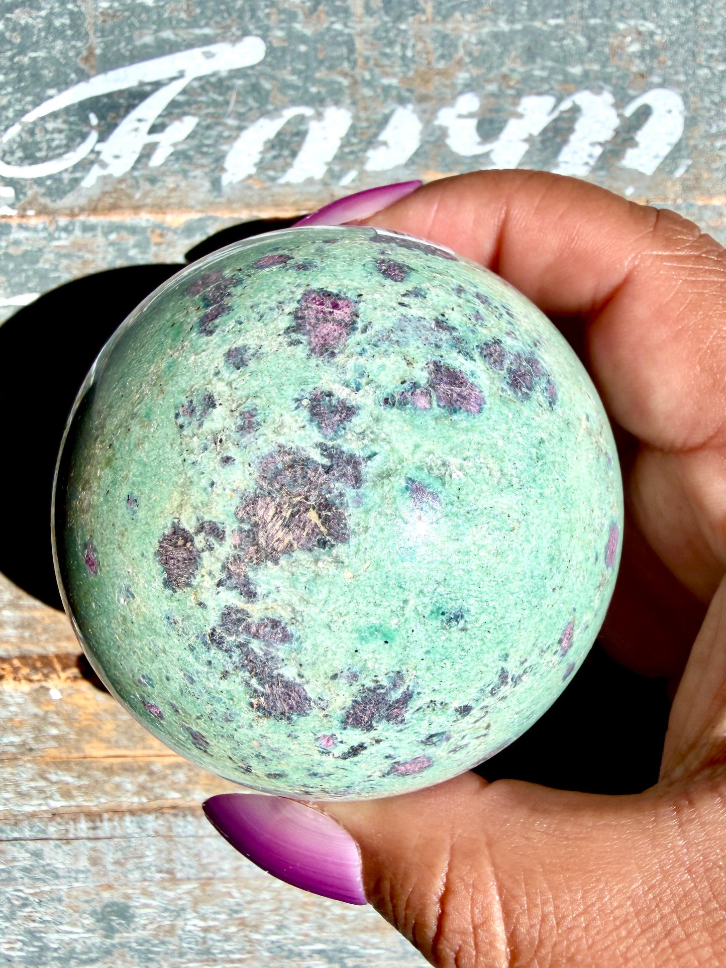 Gorgeous Ruby in Fuchsite Sphere | India | Opt 69