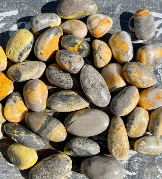 One (1) Gorgeous Bumblebee Jasper Tumble, intuitively chosen