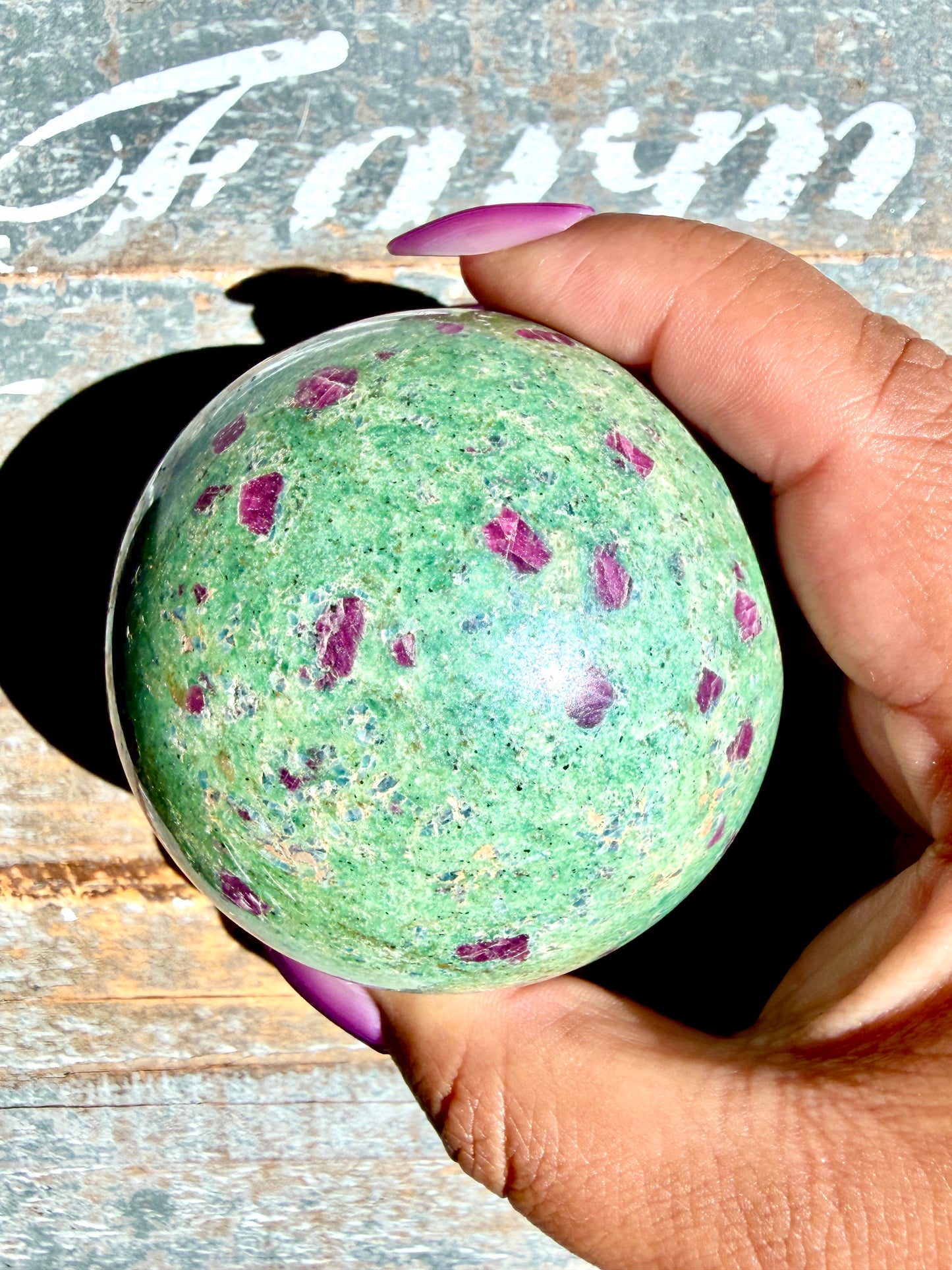 Gorgeous Ruby in Fuchsite Sphere | India | Opt 70