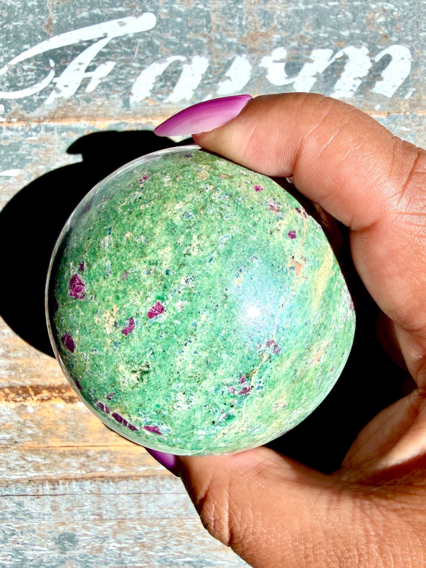 Gorgeous Ruby in Fuchsite Sphere | India | Opt 70