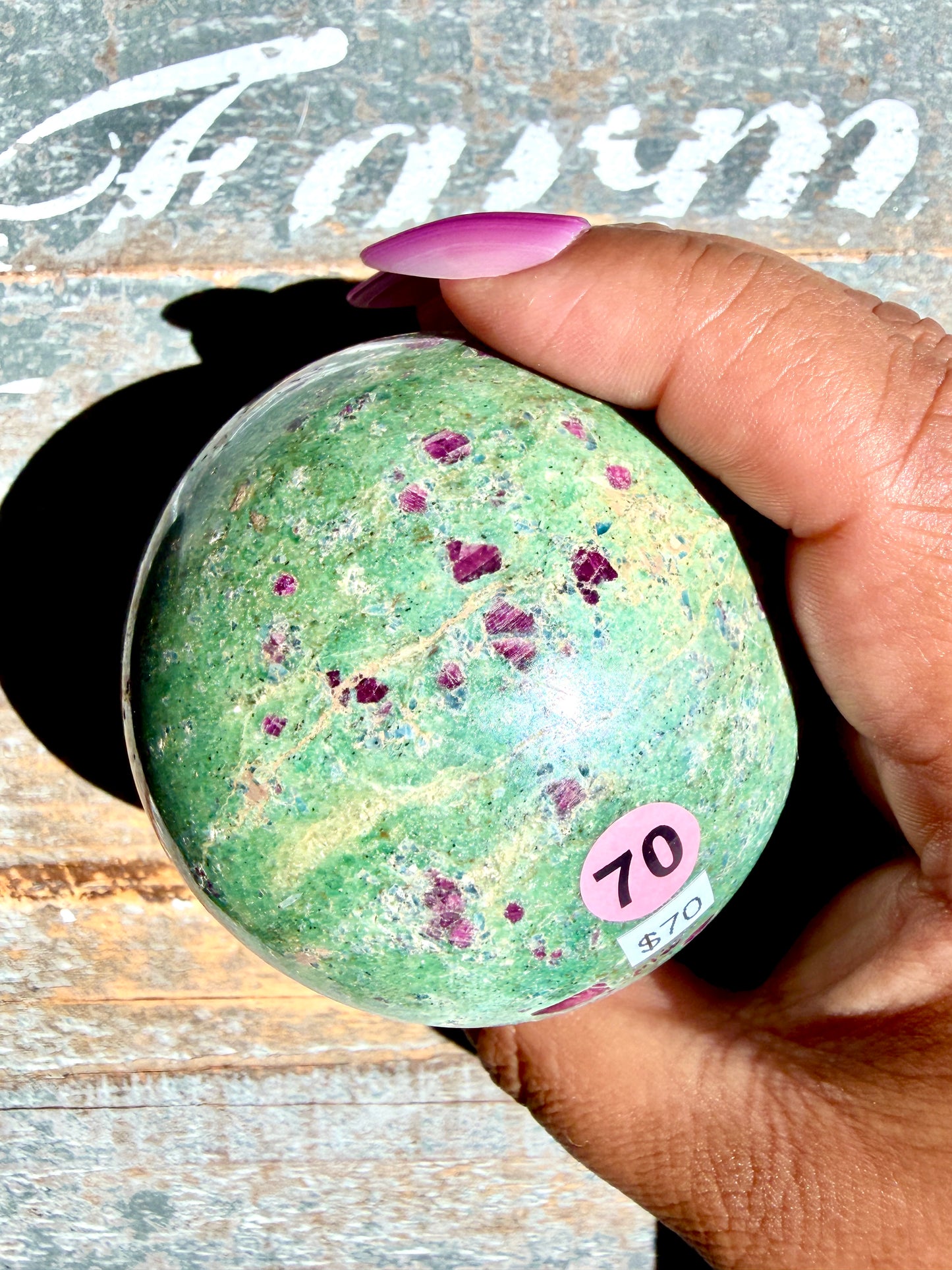 Gorgeous Ruby in Fuchsite Sphere | India | Opt 70