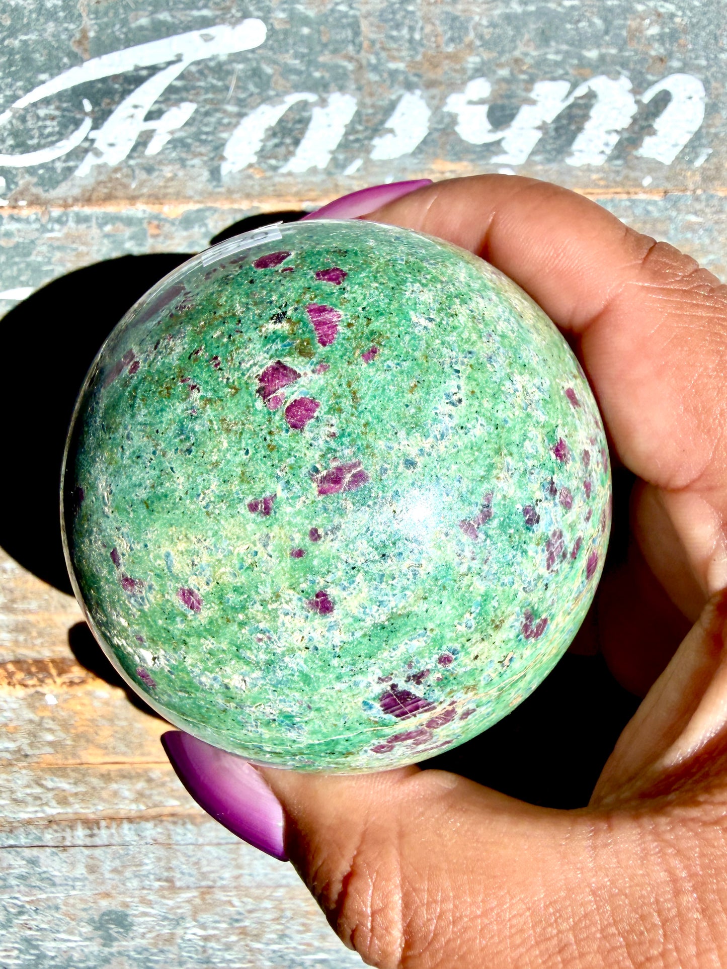 Gorgeous Ruby in Fuchsite Sphere | India | Opt 70