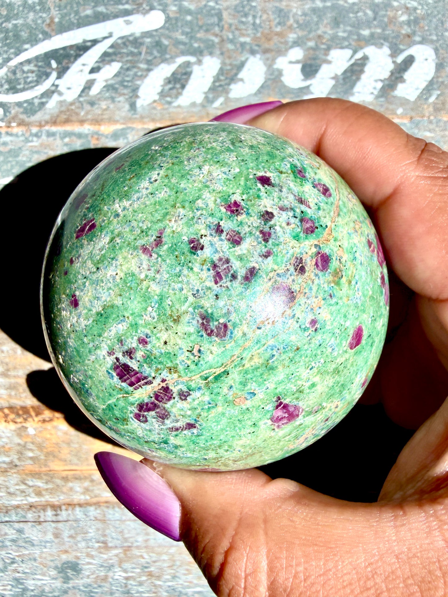 Gorgeous Ruby in Fuchsite Sphere | India | Opt 70