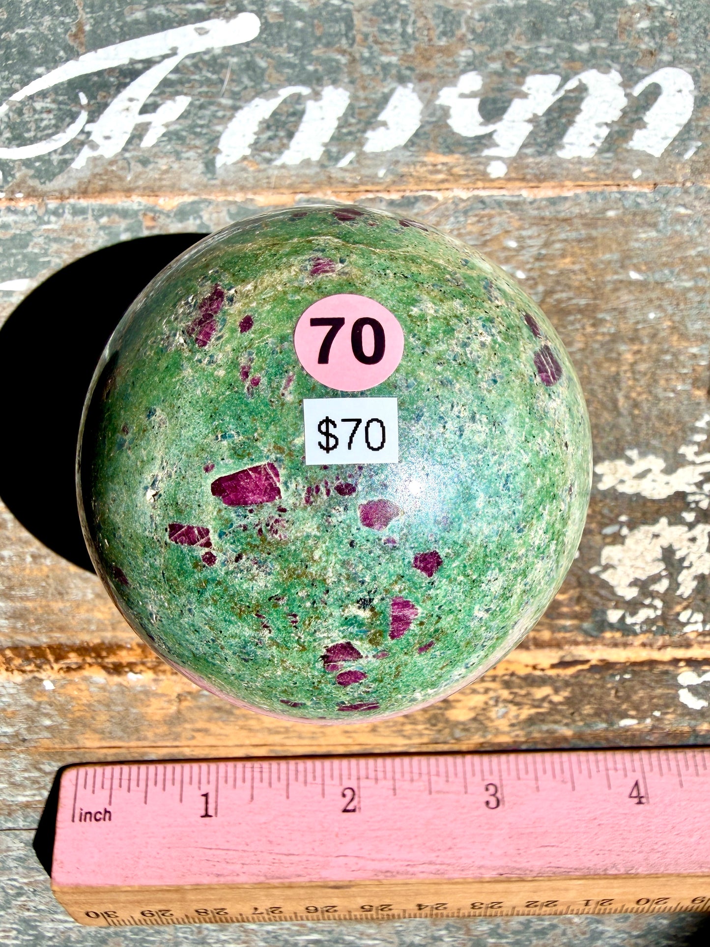 Gorgeous Ruby in Fuchsite Sphere | India | Opt 70
