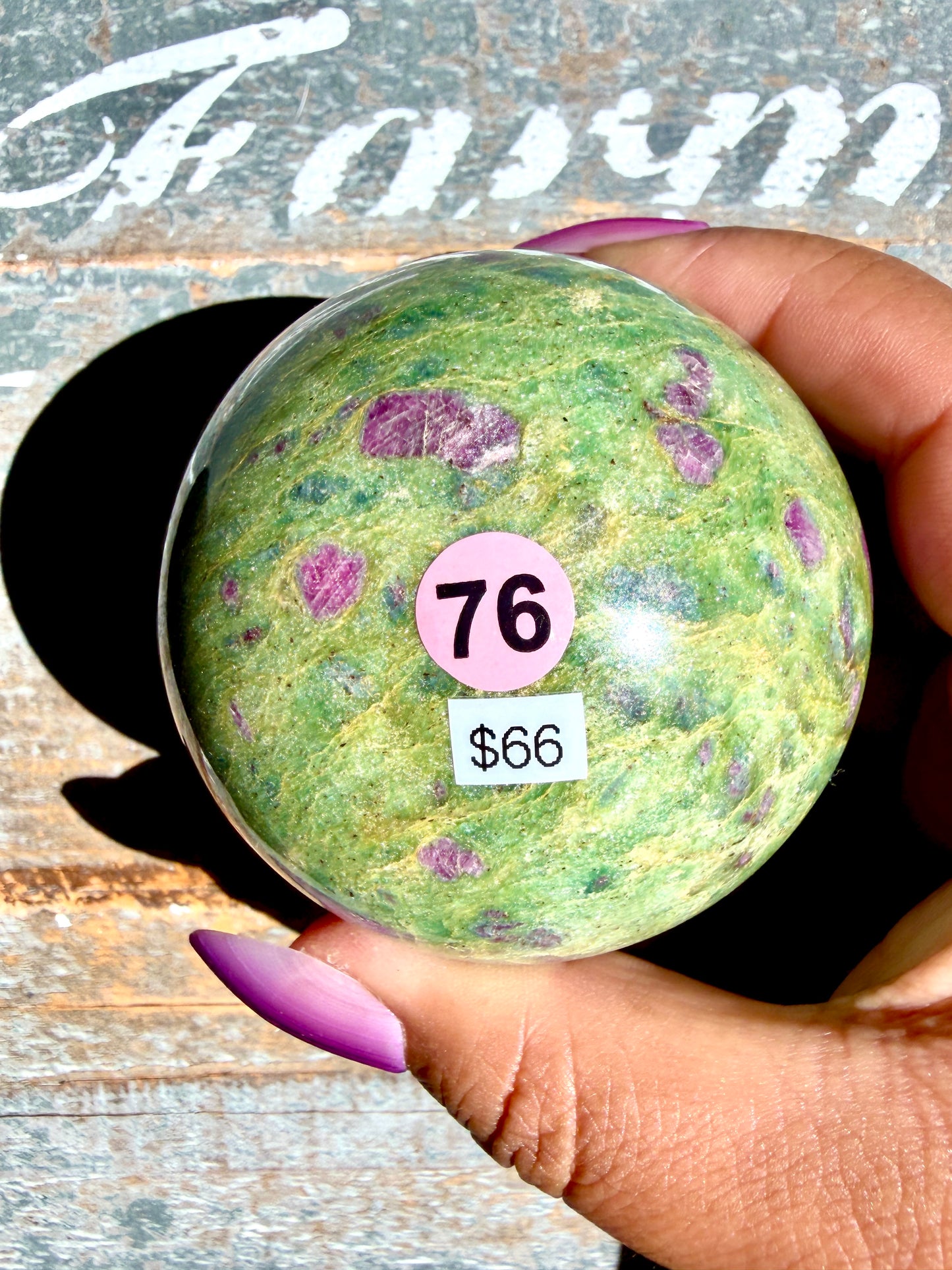 Gorgeous Ruby in Fuchsite Sphere | India | Opt 76