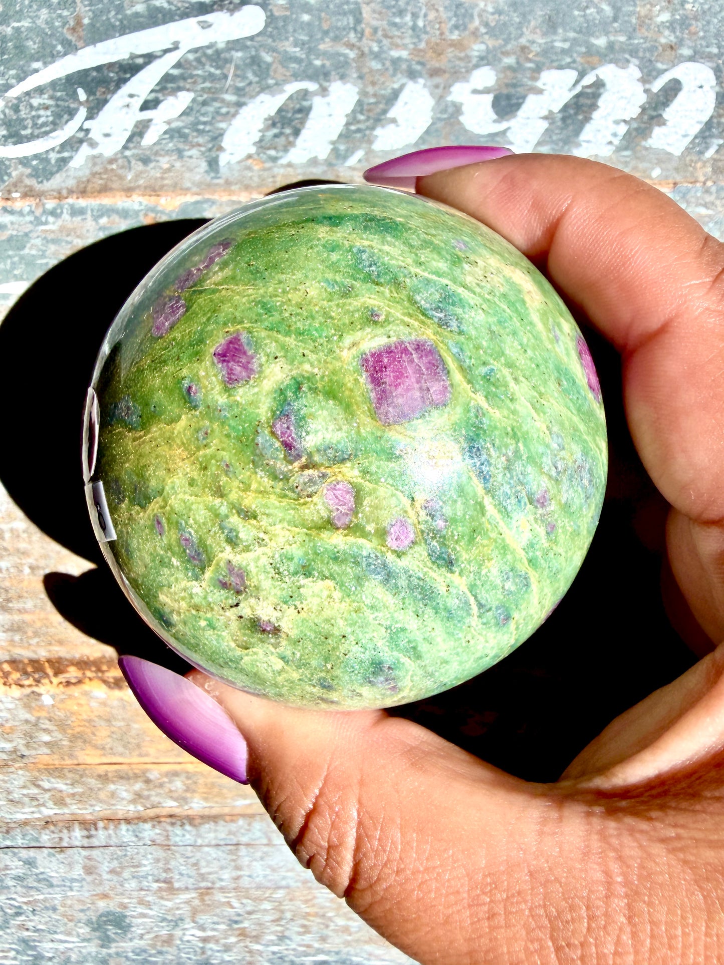 Gorgeous Ruby in Fuchsite Sphere | India | Opt 76