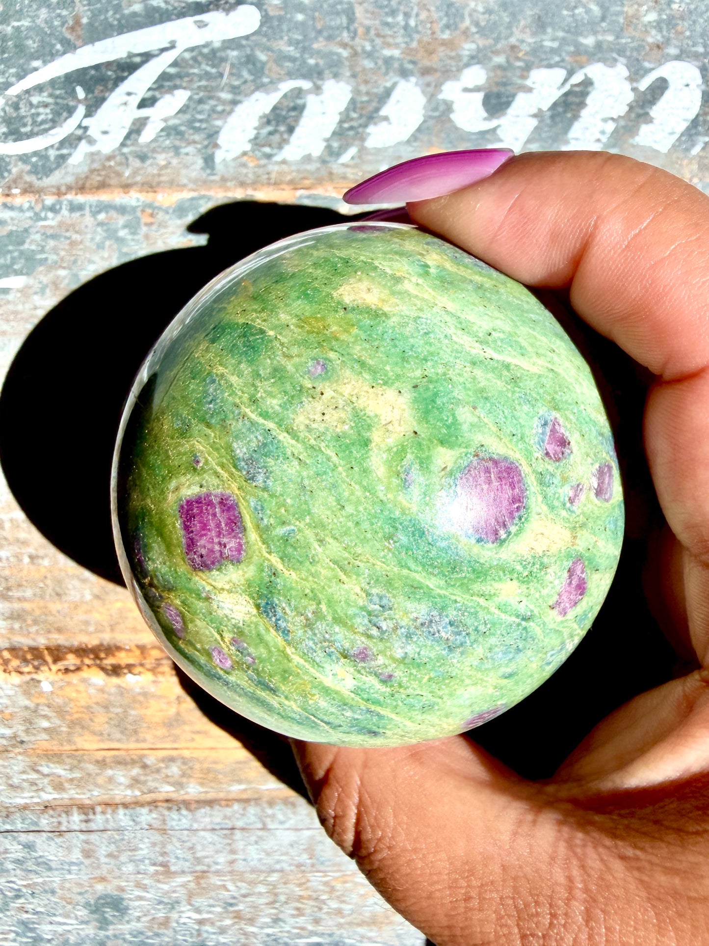 Gorgeous Ruby in Fuchsite Sphere | India | Opt 76