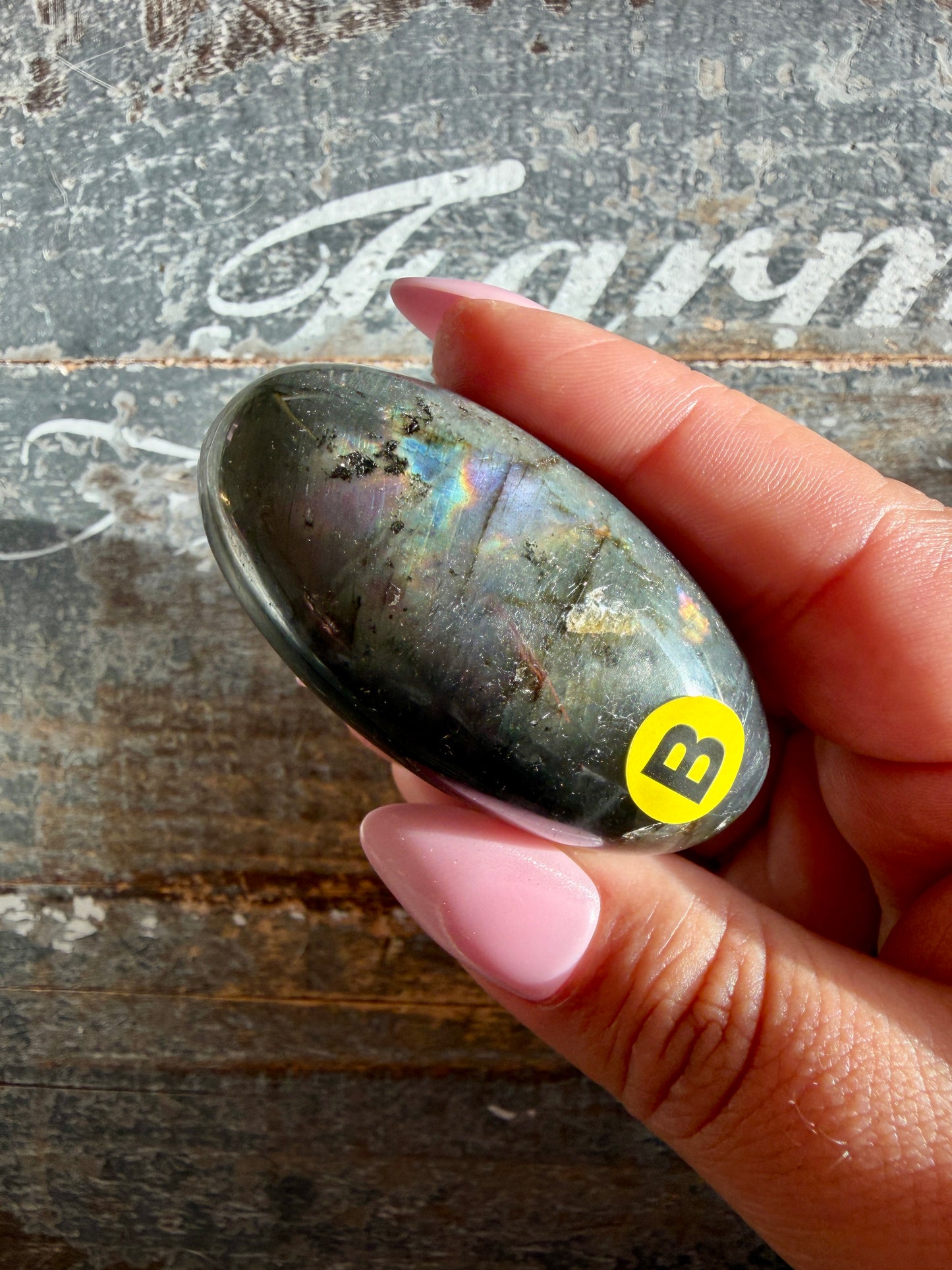 Gorgeous Flashy Labradorite Lingam | Madagascar | Opt B