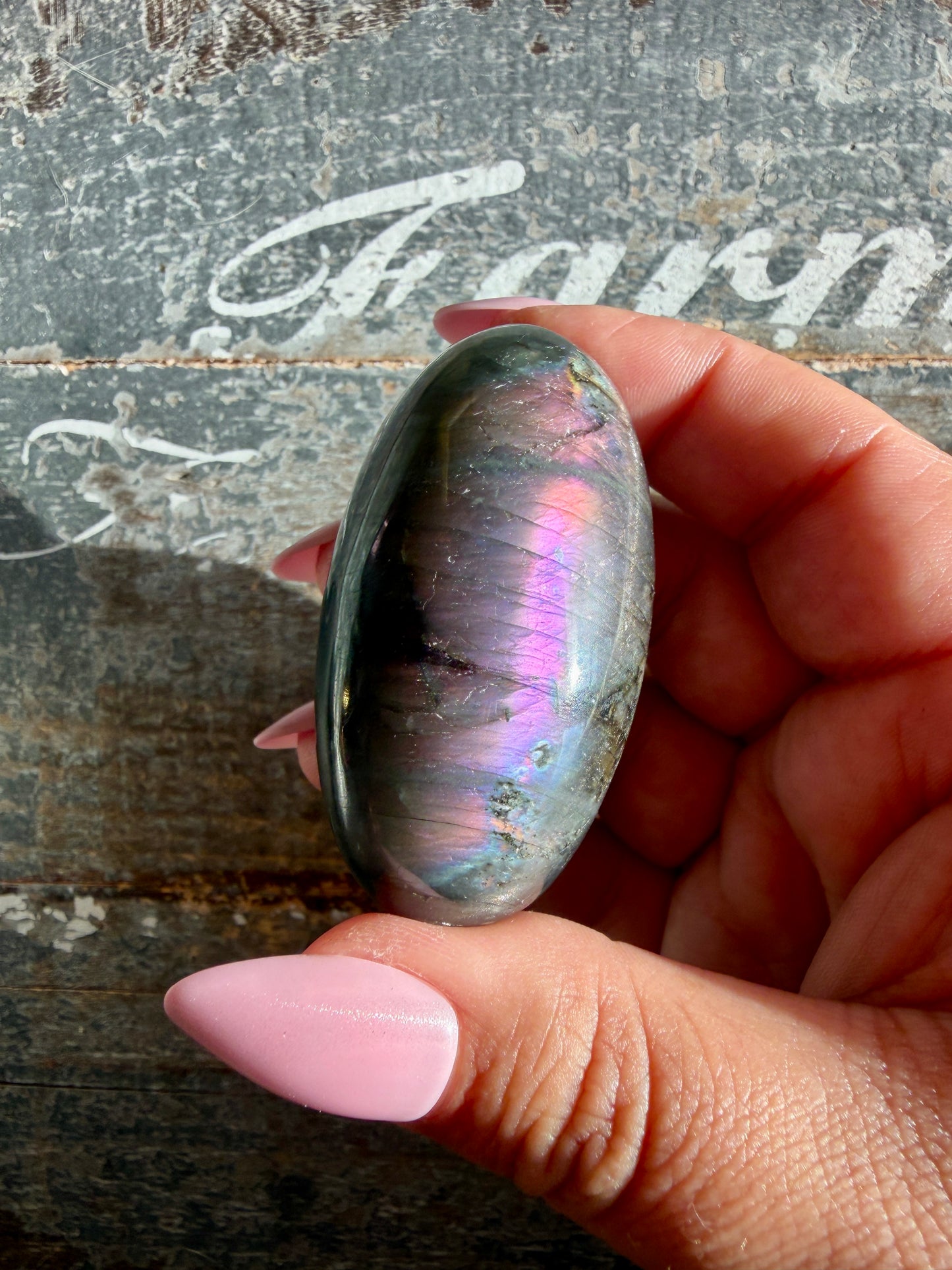 Gorgeous Flashy Labradorite Lingam | Madagascar | Opt B