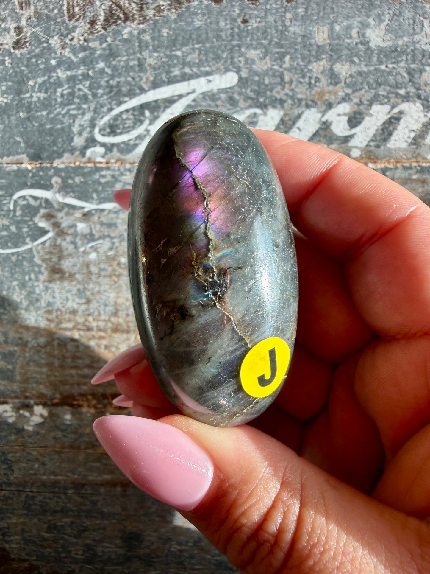 Gorgeous Flashy Labradorite Lingam | Madagascar | Opt J