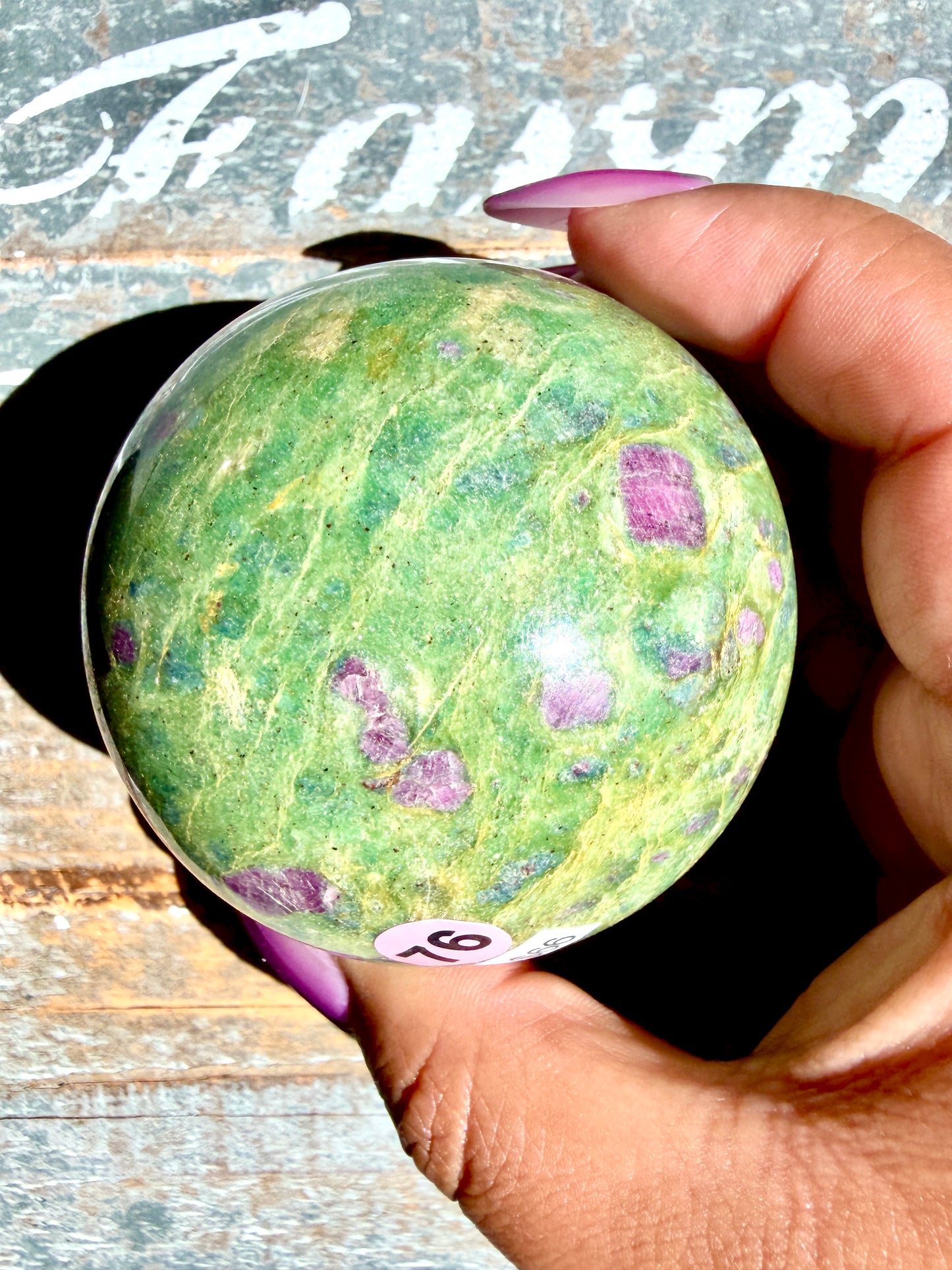 Gorgeous Ruby in Fuchsite Sphere | India | Opt 76