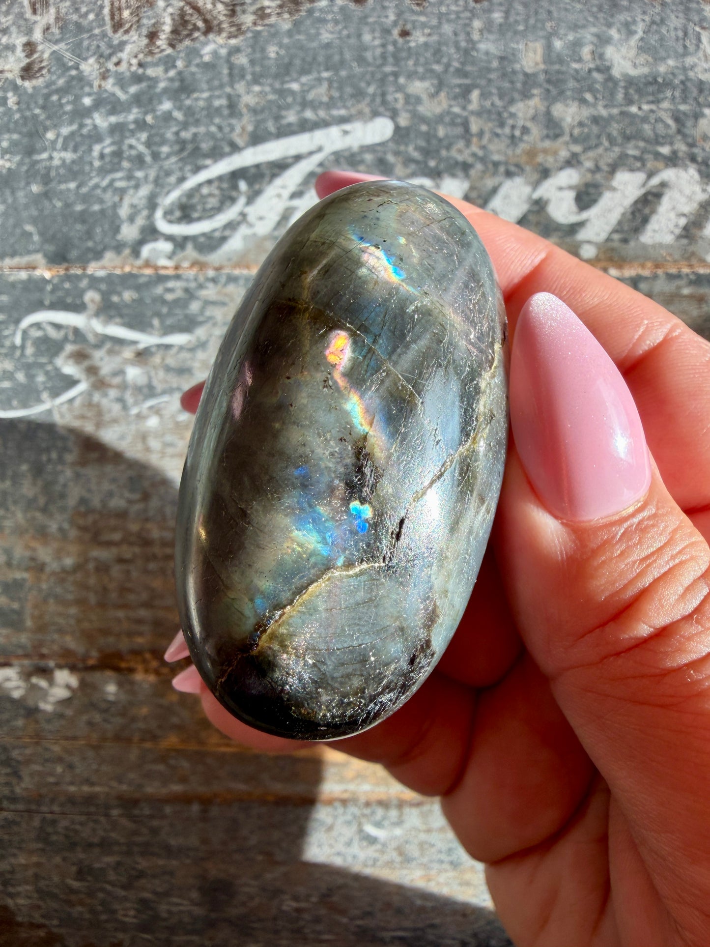 Gorgeous Flashy Labradorite Lingam | Madagascar | Opt J