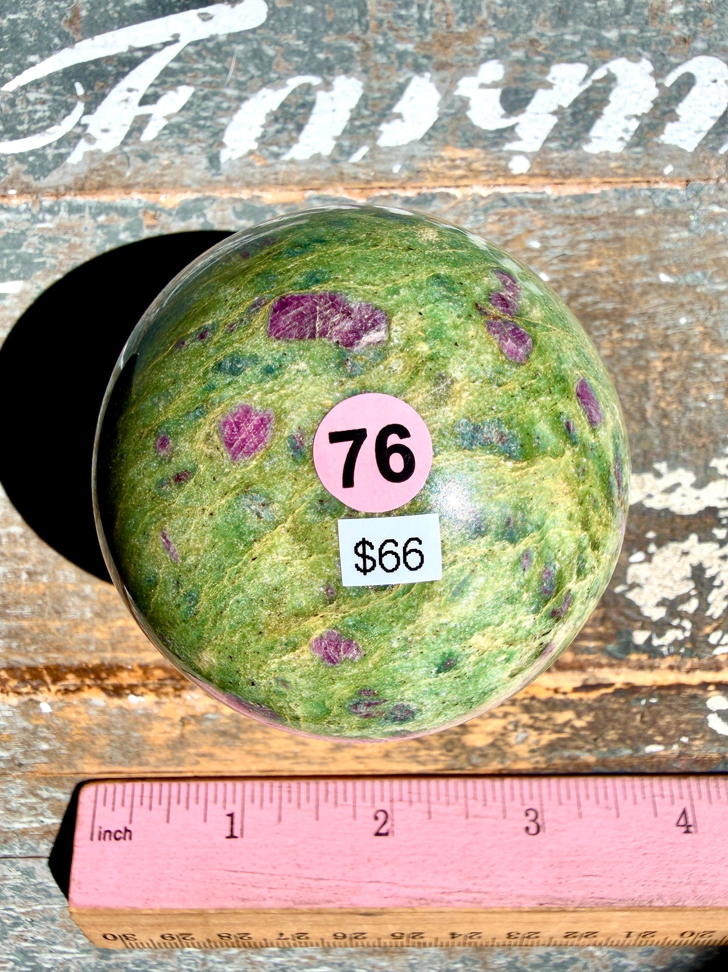 Gorgeous Ruby in Fuchsite Sphere | India | Opt 76