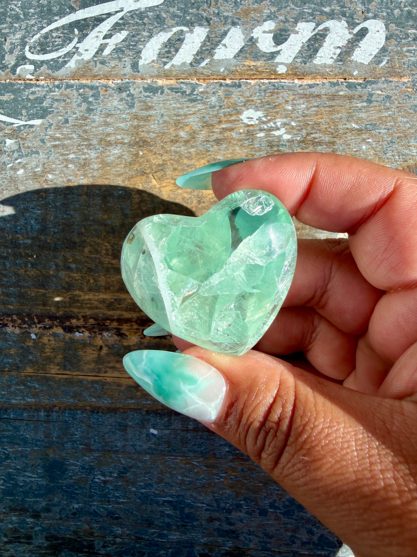 Gorgeous Durango Fluorite Heart | Mexico | Opt 33