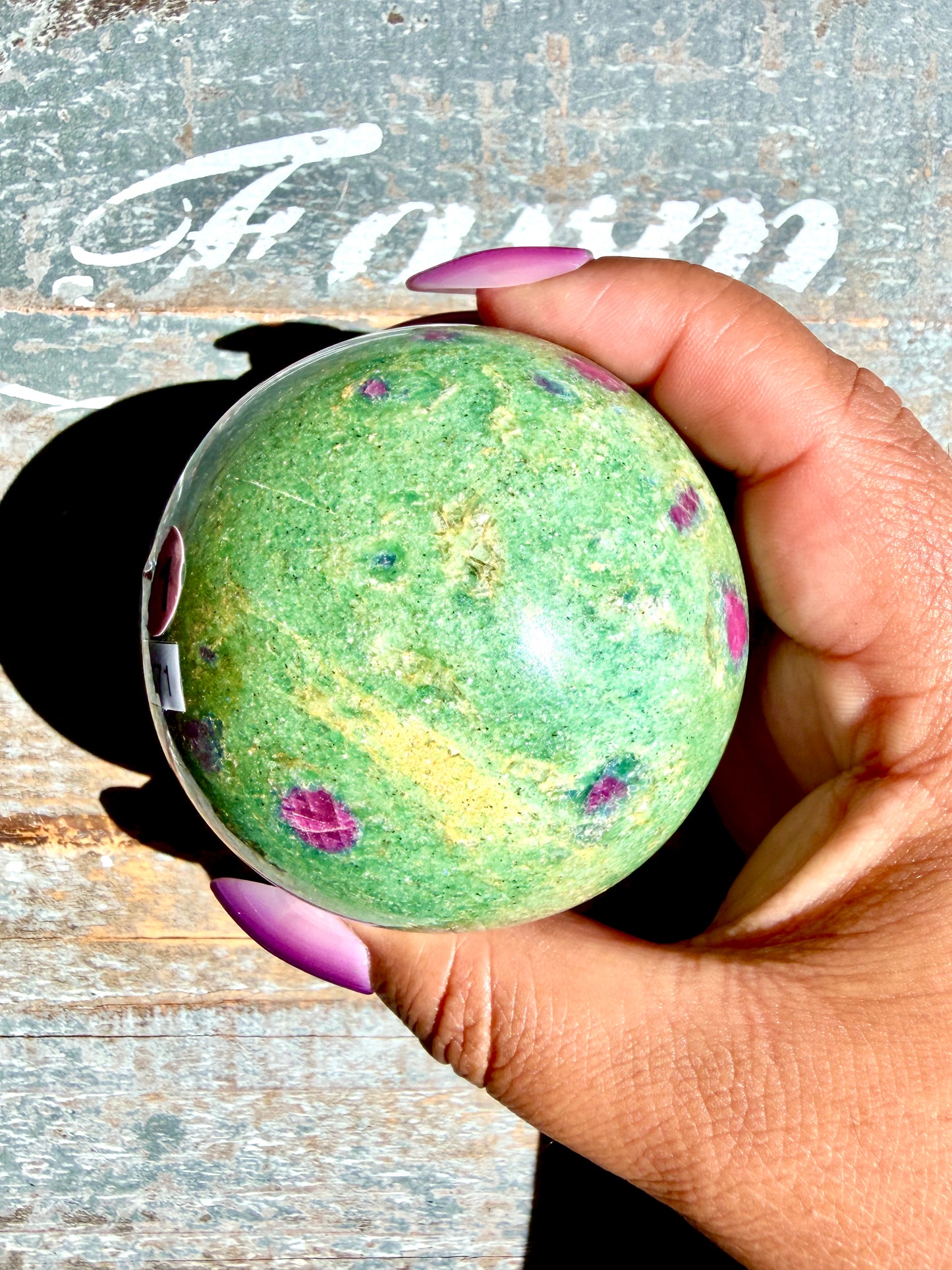 Gorgeous Ruby in Fuchsite Sphere | India | Opt 71