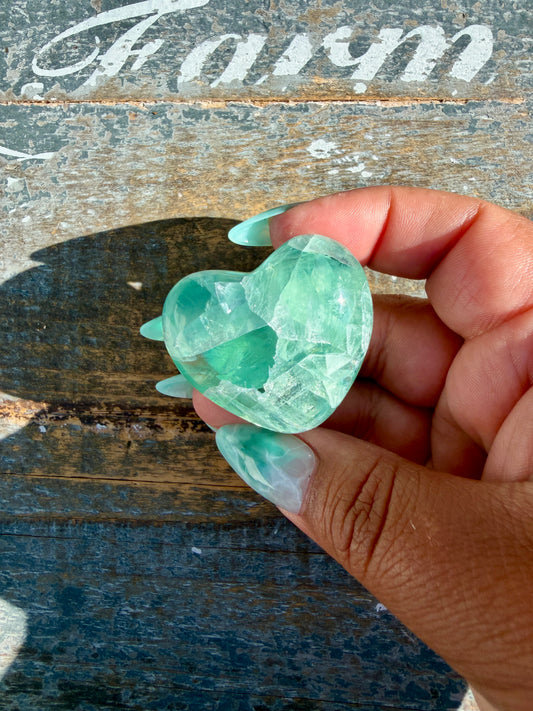 Gorgeous Durango Fluorite Heart | Mexico | Opt 31