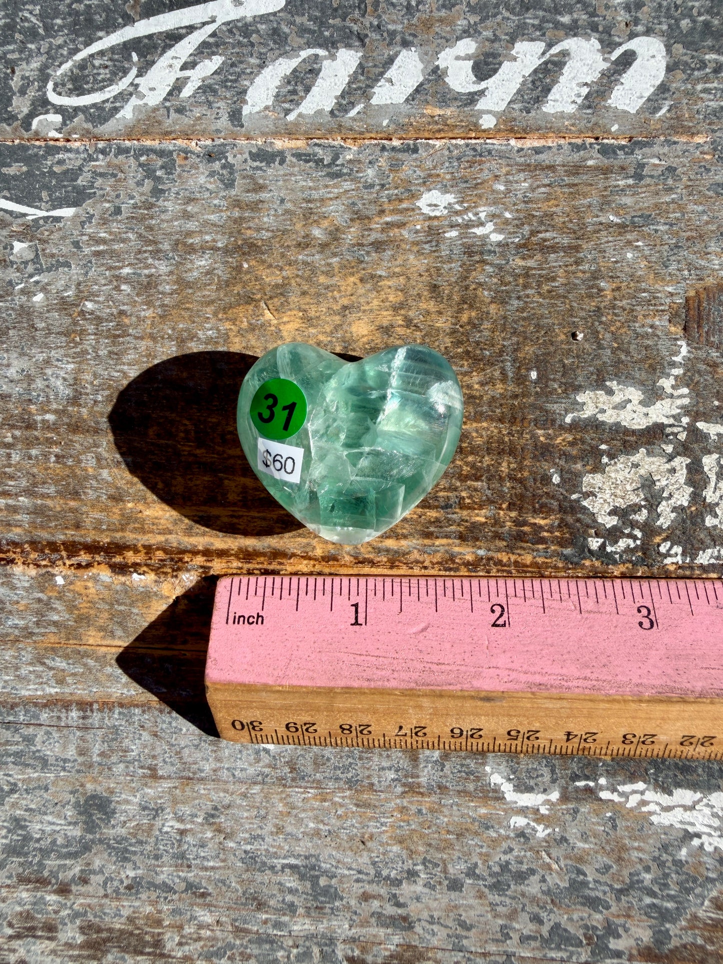 Gorgeous Durango Fluorite Heart | Mexico | Opt 31