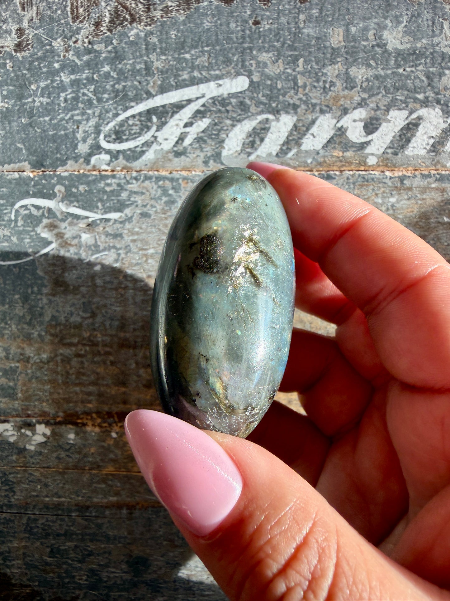 Gorgeous Flashy Labradorite Lingam | Madagascar | Opt I
