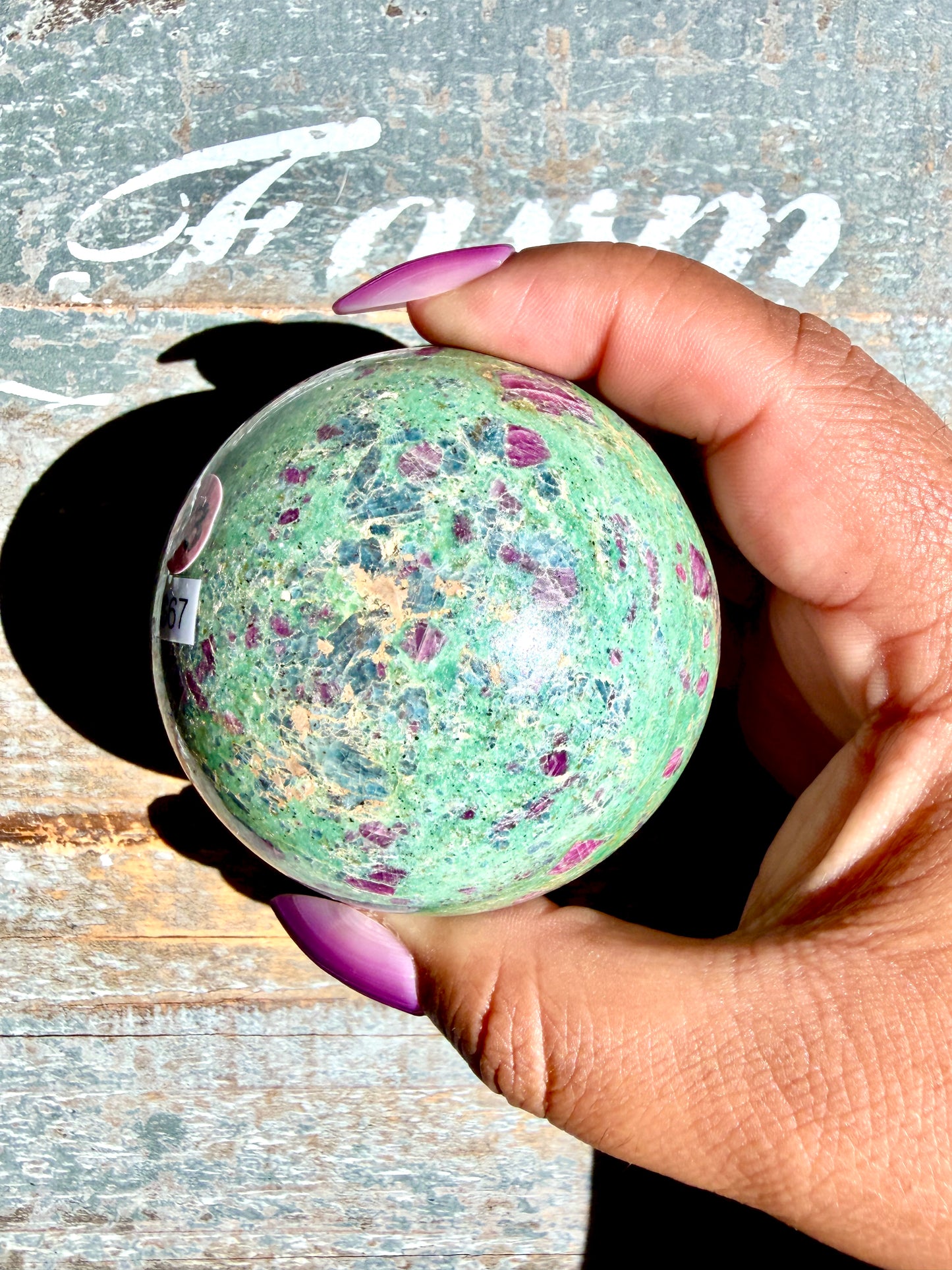 Gorgeous Ruby in Fuchsite Sphere | India | Opt 73
