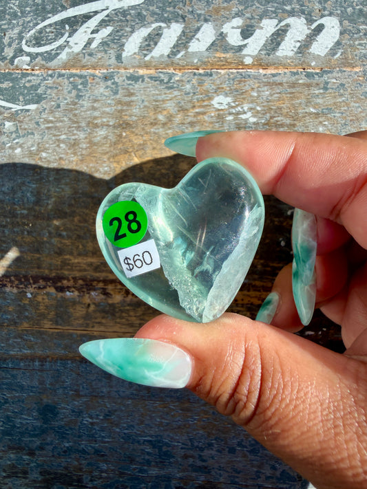 Gorgeous Durango Fluorite Heart | Mexico | Opt 28
