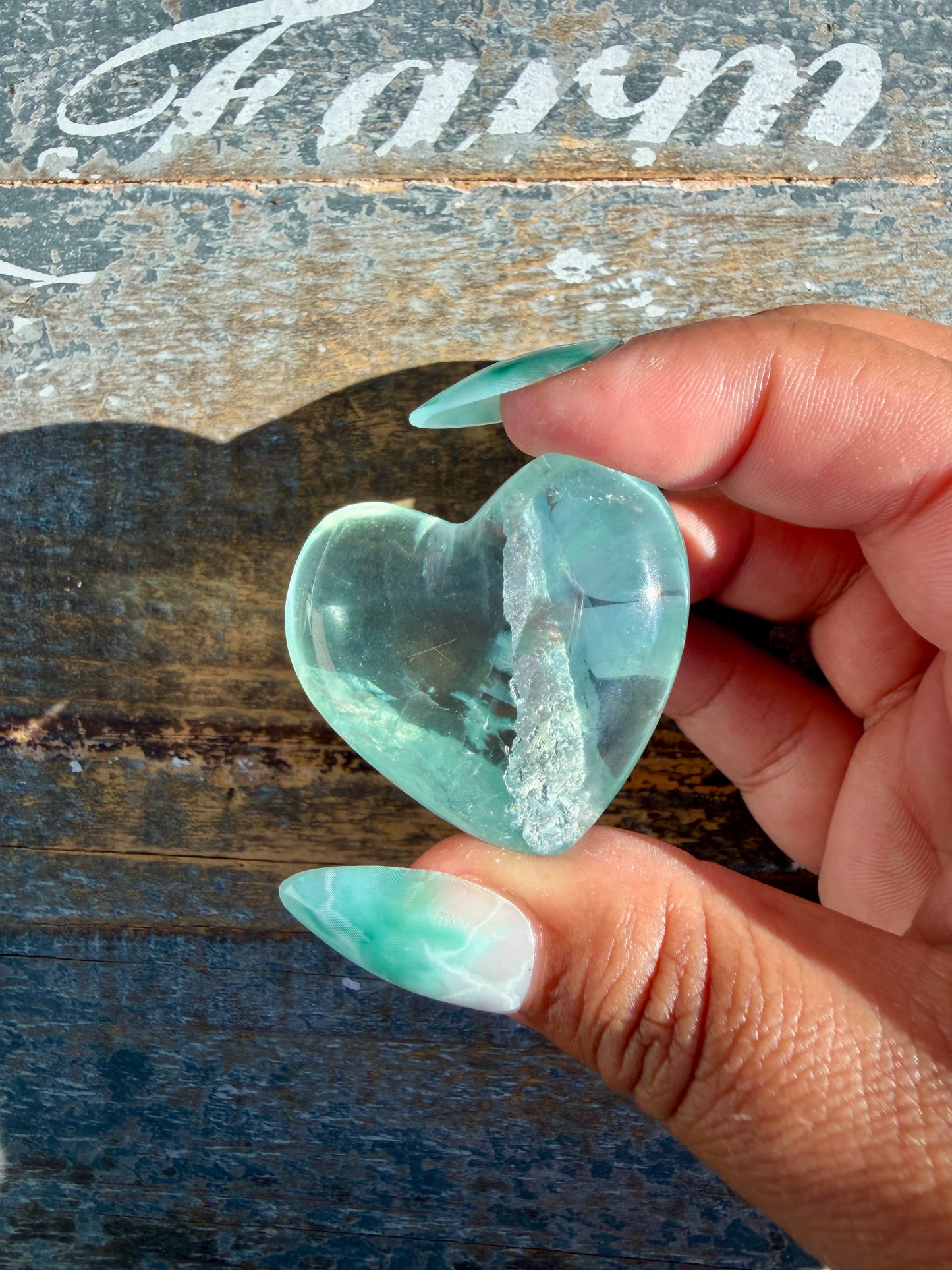 Gorgeous Durango Fluorite Heart | Mexico | Opt 28