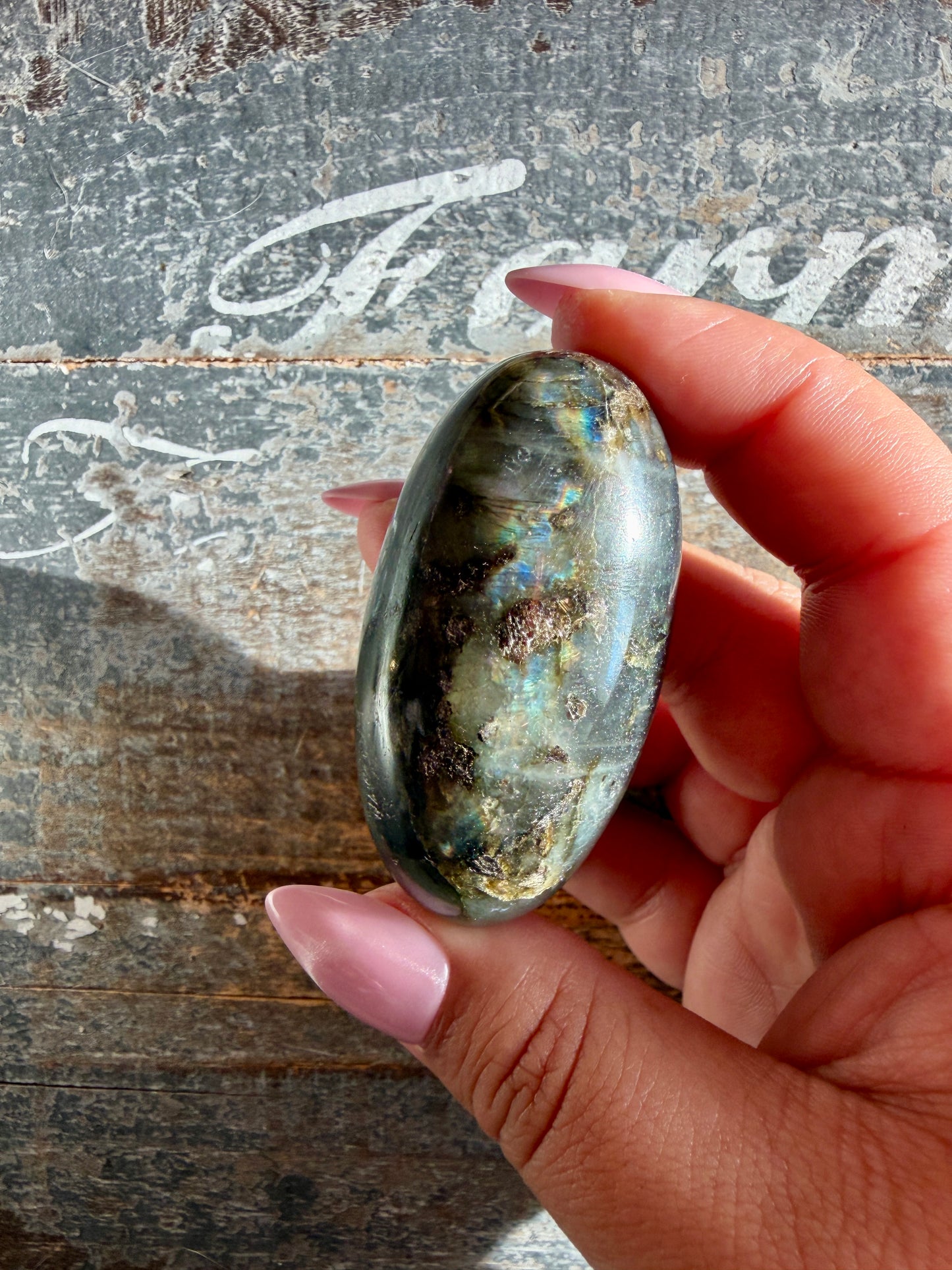 Gorgeous Flashy Labradorite Lingam | Madagascar | Opt F