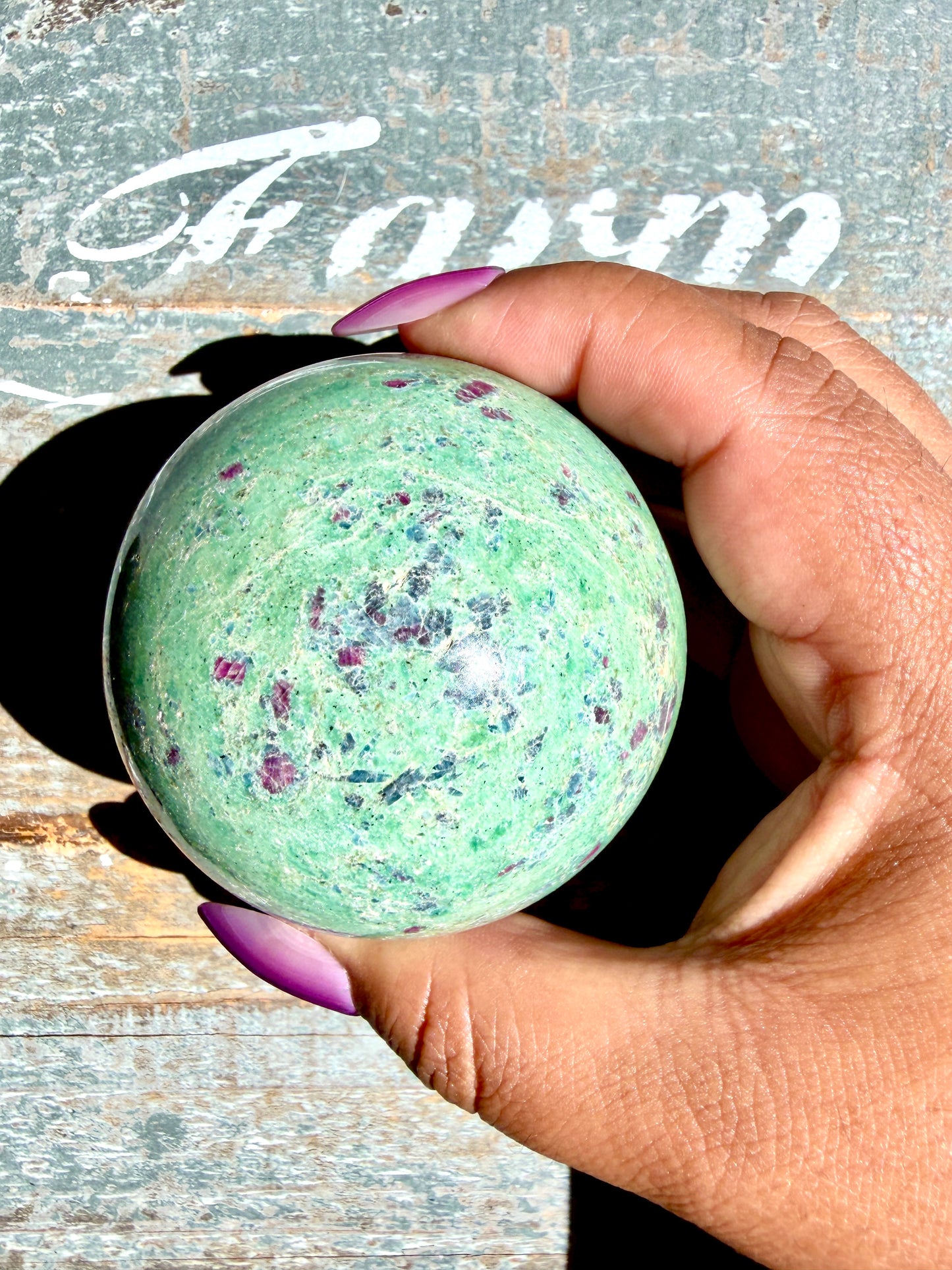 Gorgeous Ruby in Fuchsite Sphere | India | Opt 73