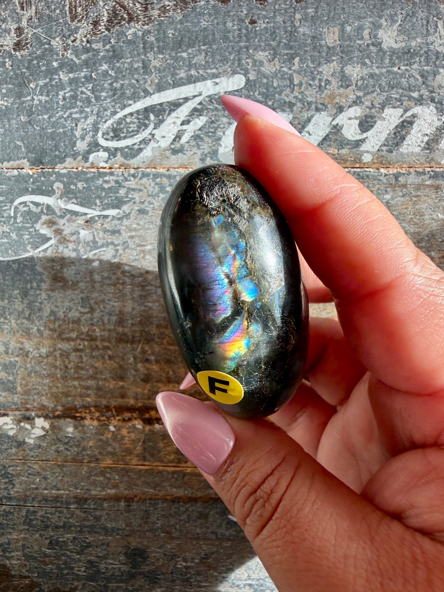 Gorgeous Flashy Labradorite Lingam | Madagascar | Opt F