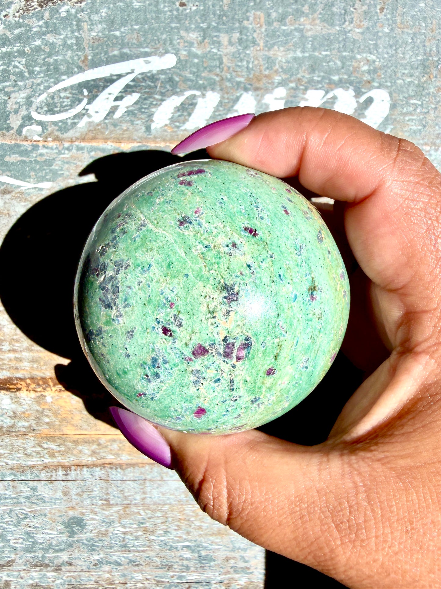 Gorgeous Ruby in Fuchsite Sphere | India | Opt 73