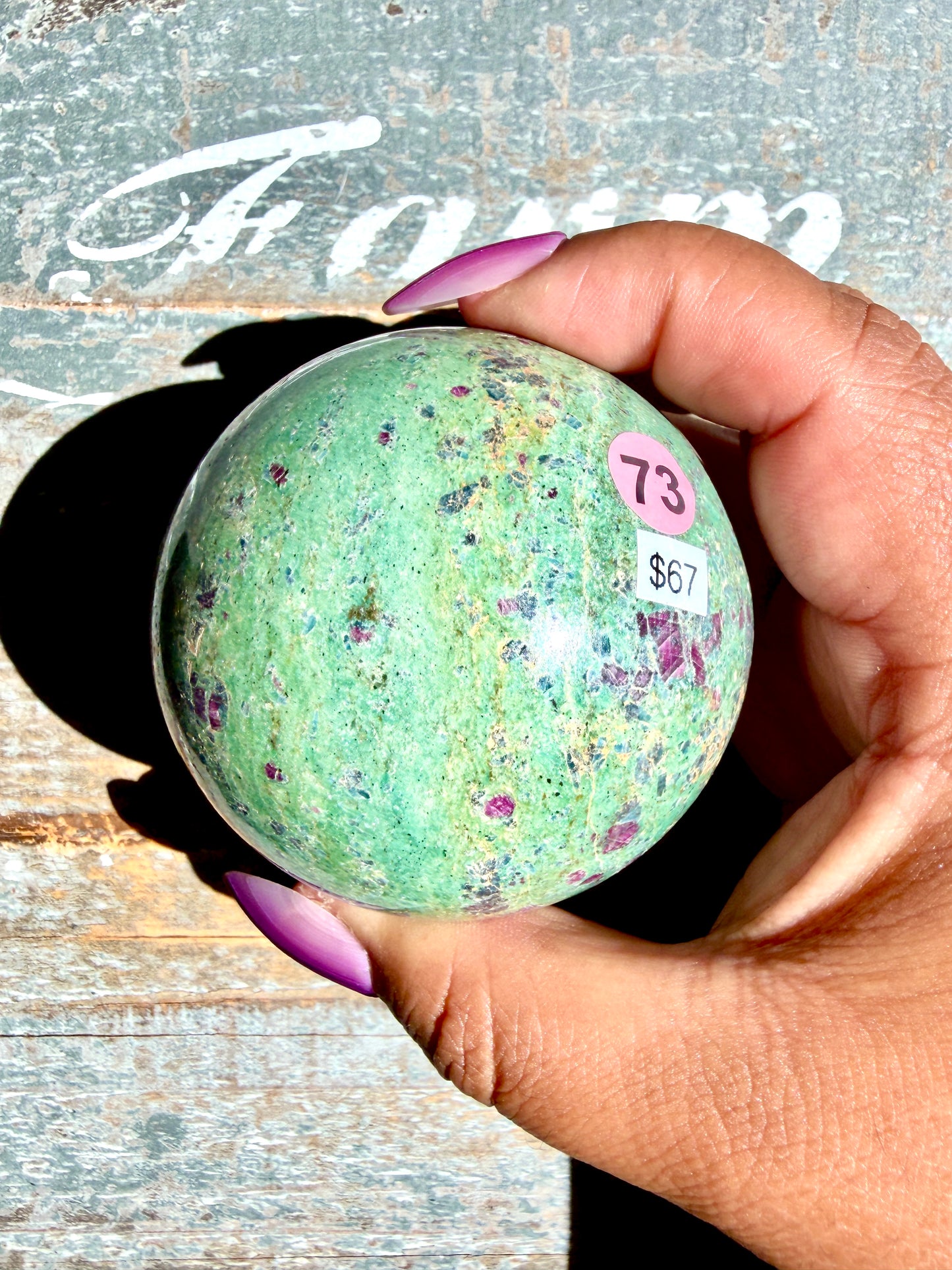 Gorgeous Ruby in Fuchsite Sphere | India | Opt 73