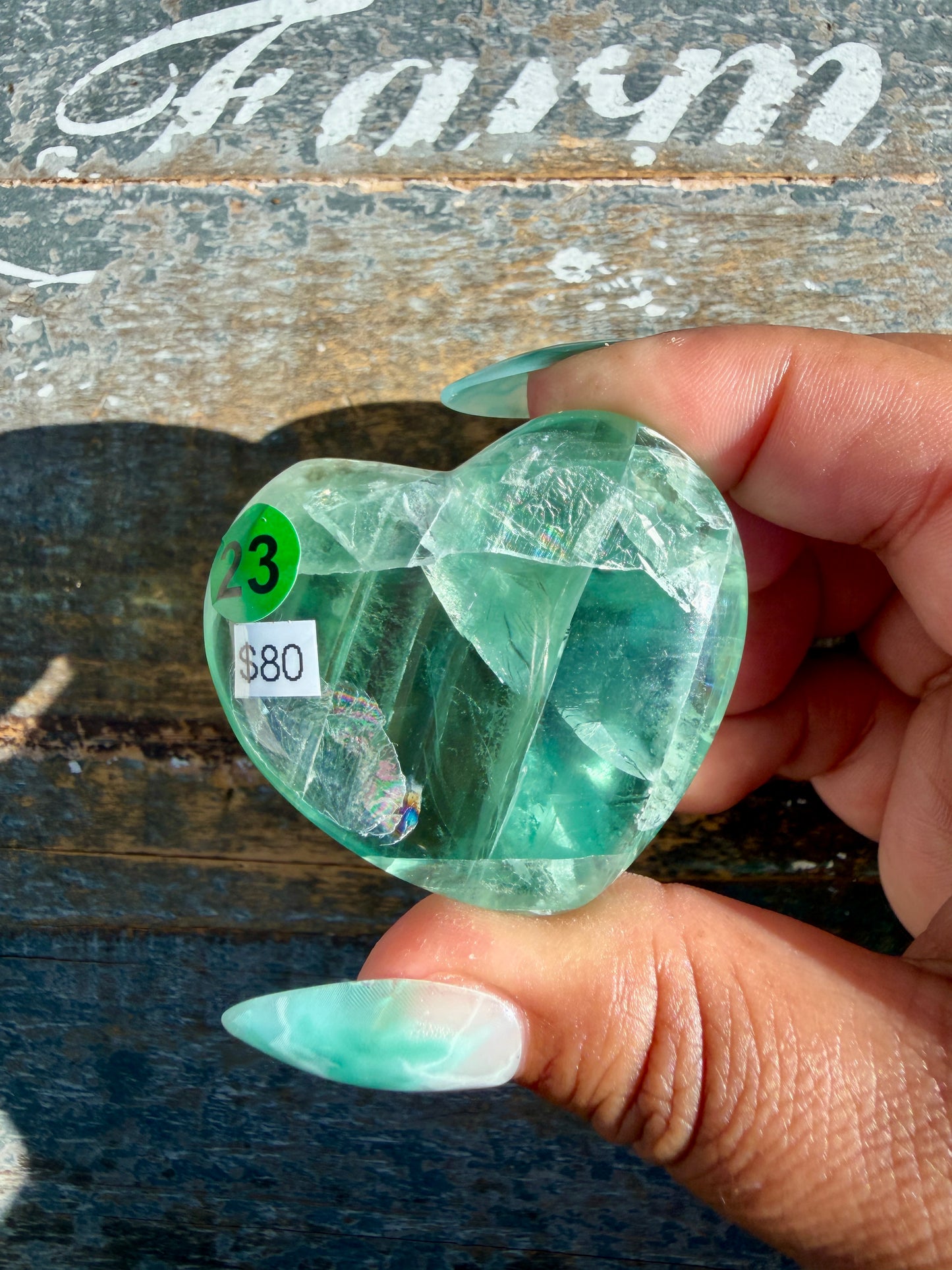 Gorgeous Durango Fluorite Heart | Mexico | Opt 23