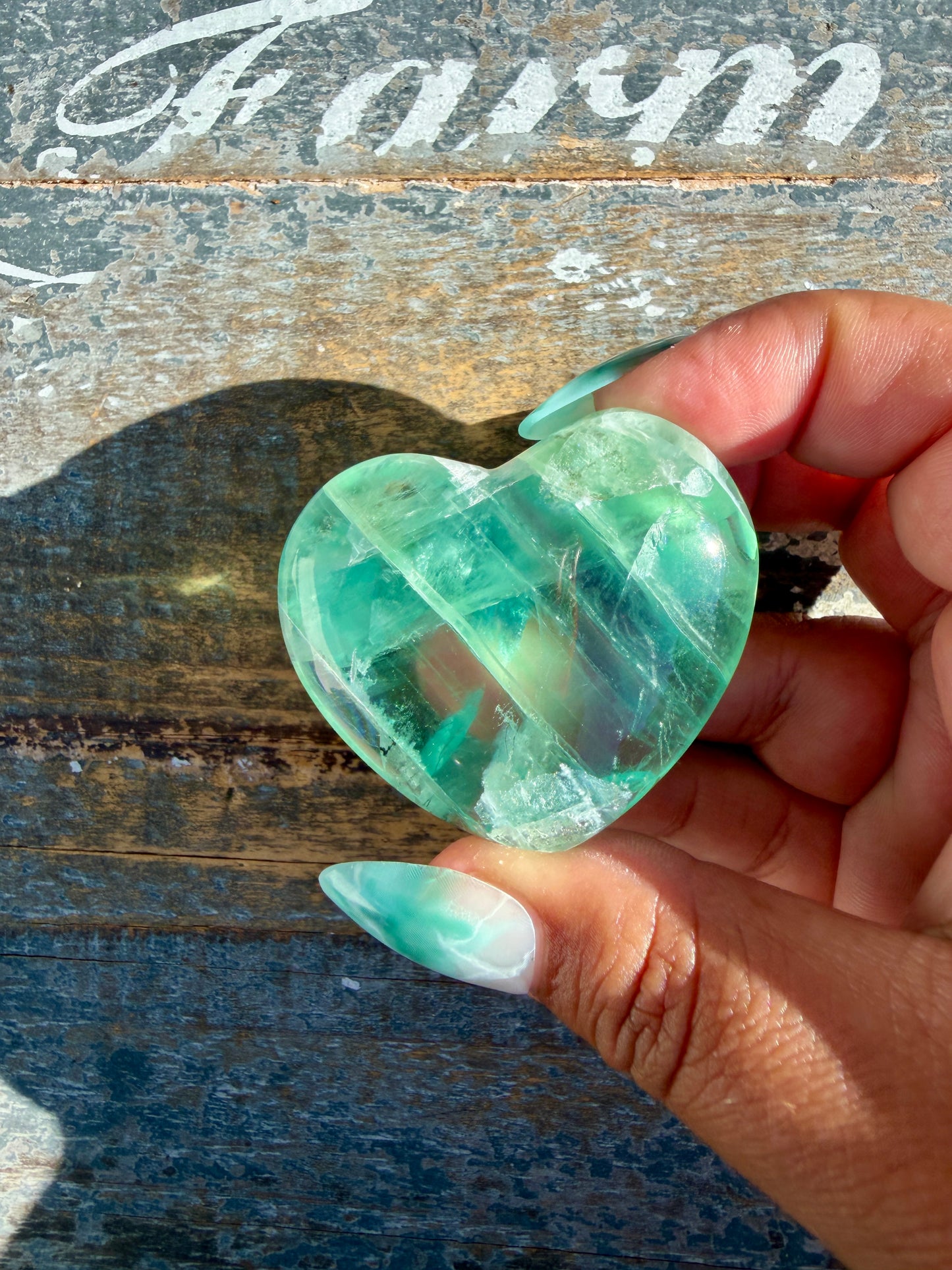 Gorgeous Durango Fluorite Heart | Mexico | Opt 23