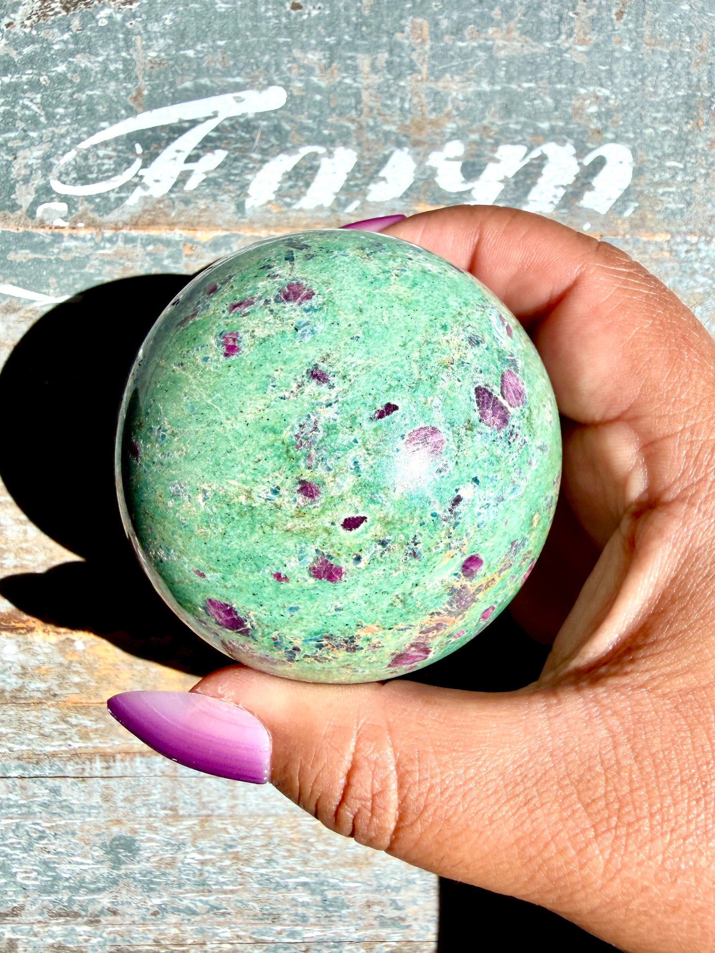 Gorgeous Ruby in Fuchsite Sphere | India | Opt 73