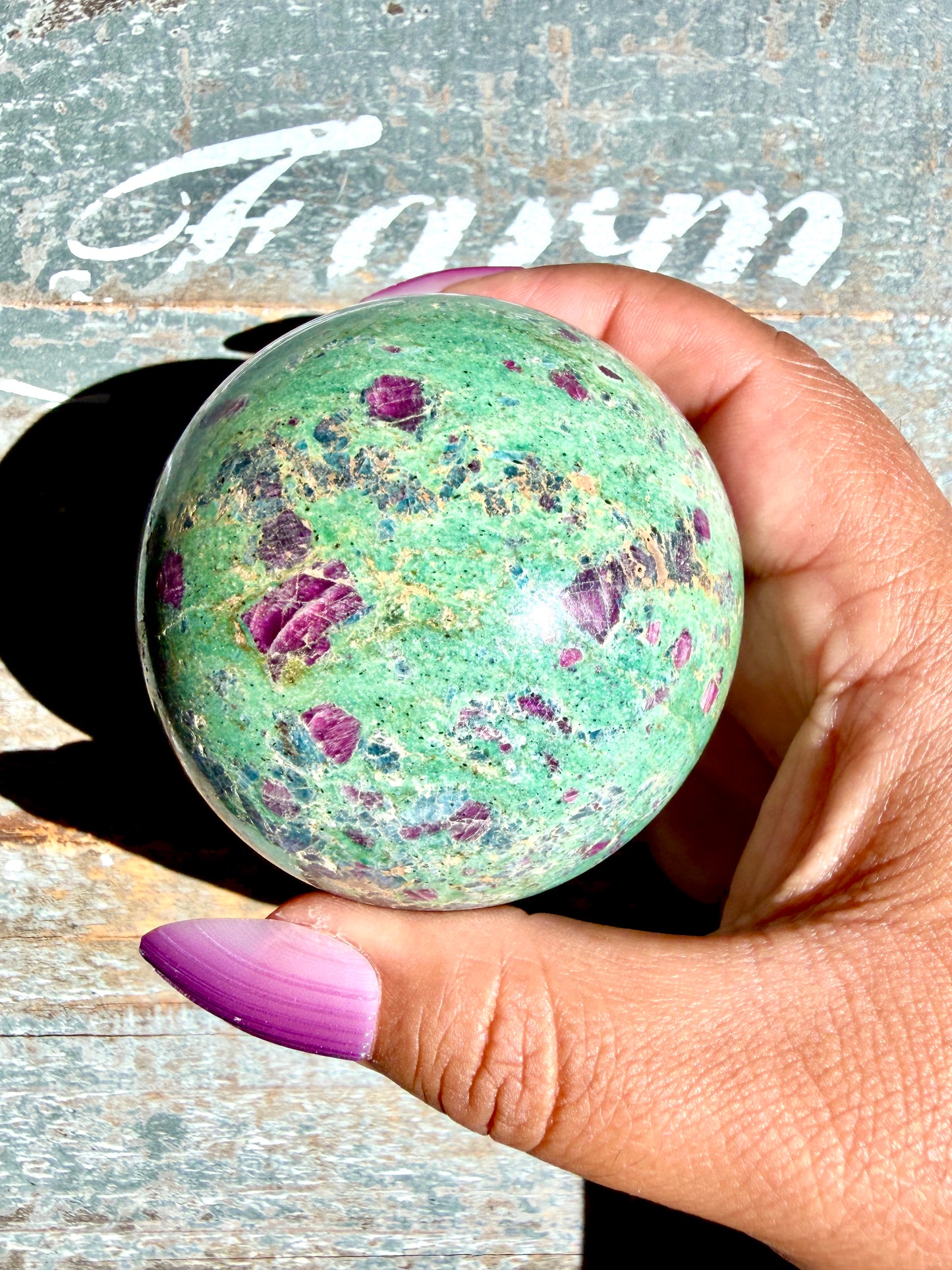 Gorgeous Ruby in Fuchsite Sphere | India | Opt 73