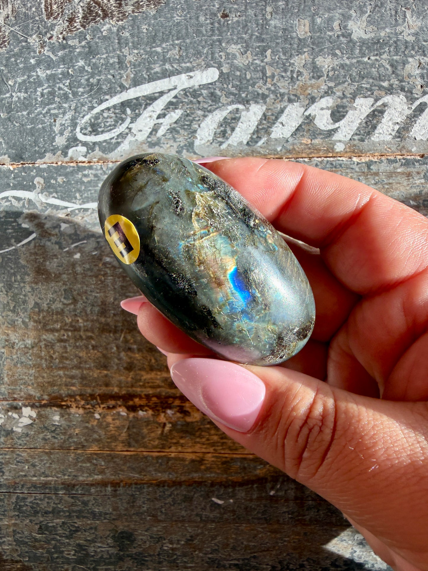 Gorgeous Flashy Labradorite Lingam | Madagascar | Opt E