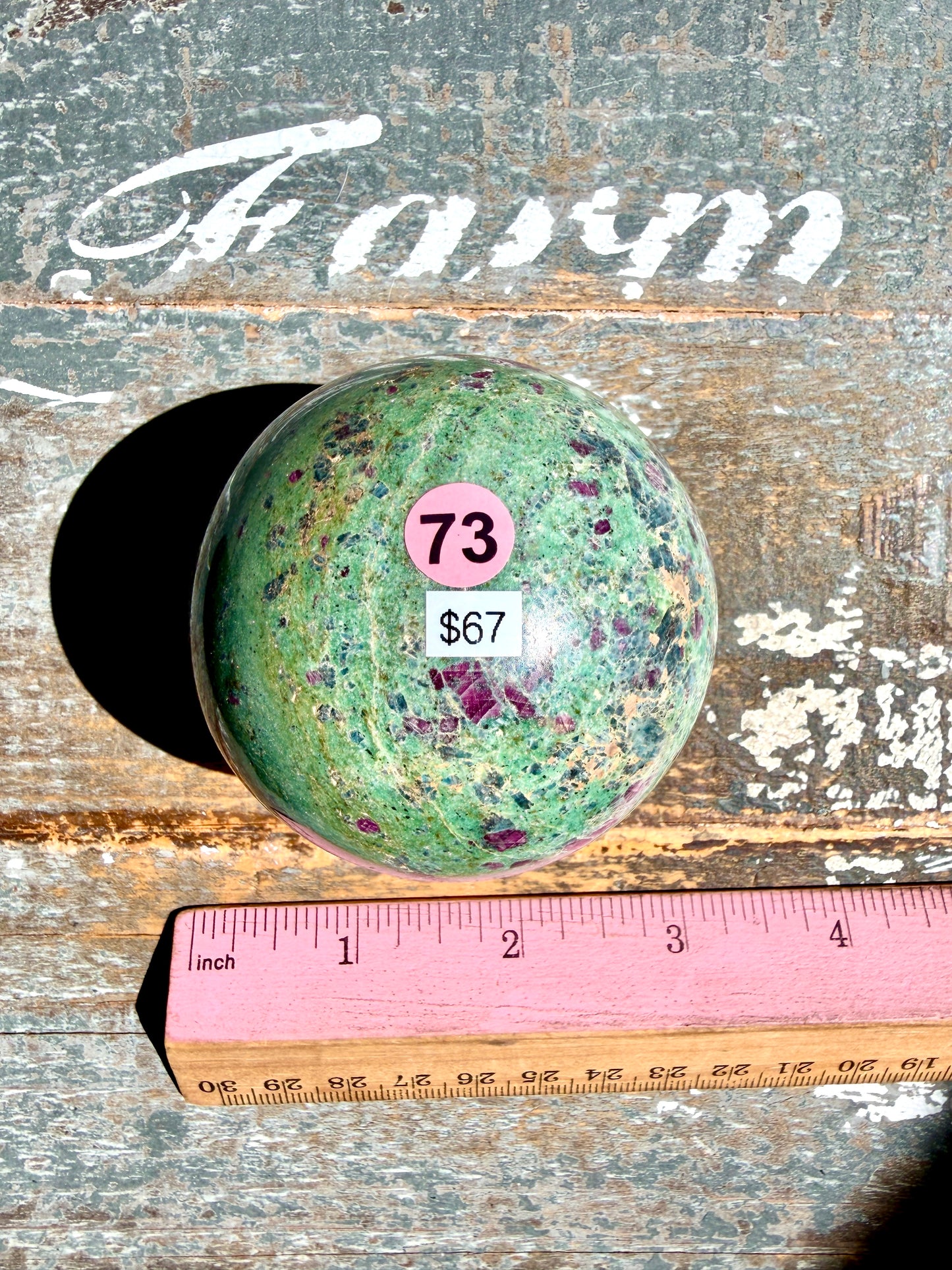 Gorgeous Ruby in Fuchsite Sphere | India | Opt 73