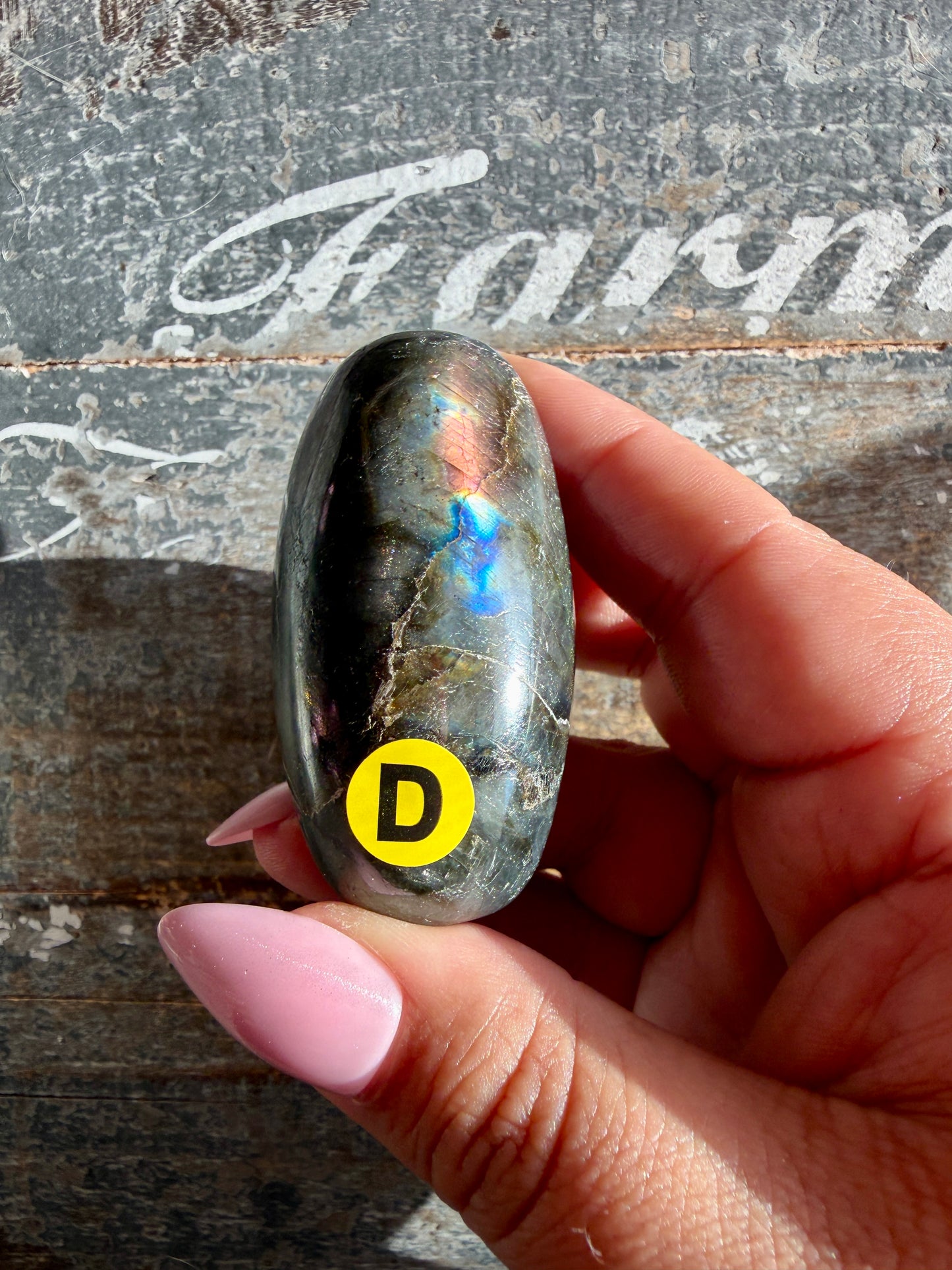 Gorgeous Flashy Labradorite Lingam | Madagascar | Opt D