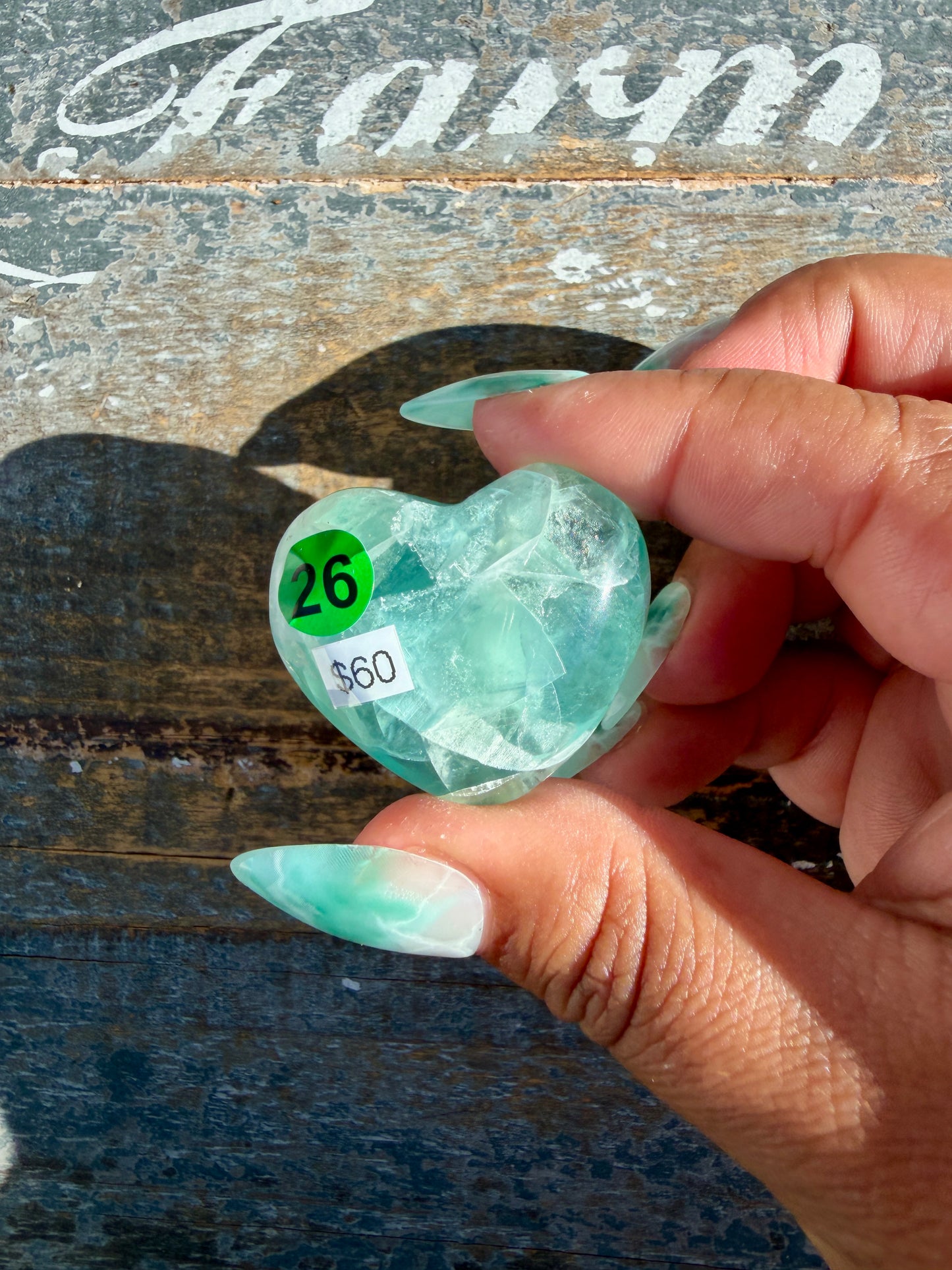 Gorgeous Durango Fluorite Heart | Mexico | Opt 26