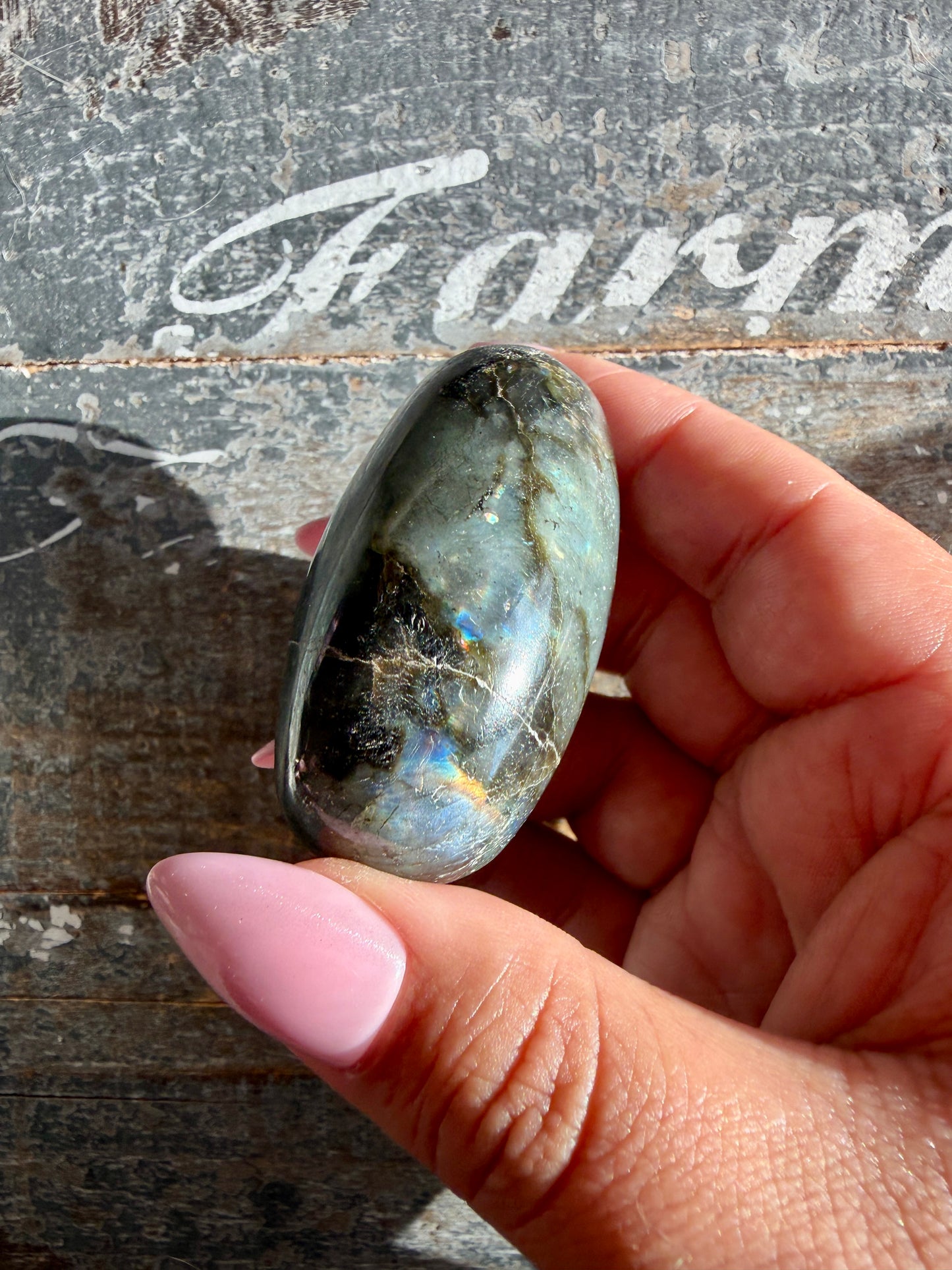 Gorgeous Flashy Labradorite Lingam | Madagascar | Opt D