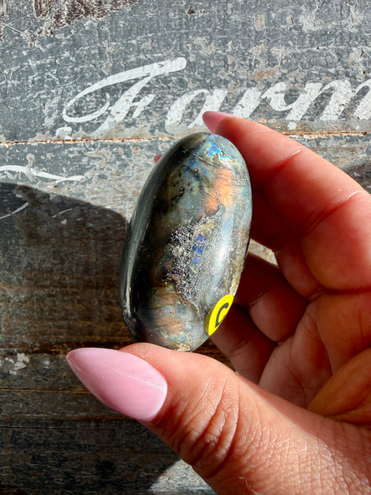 Gorgeous Flashy Labradorite Lingam | Madagascar | Opt C