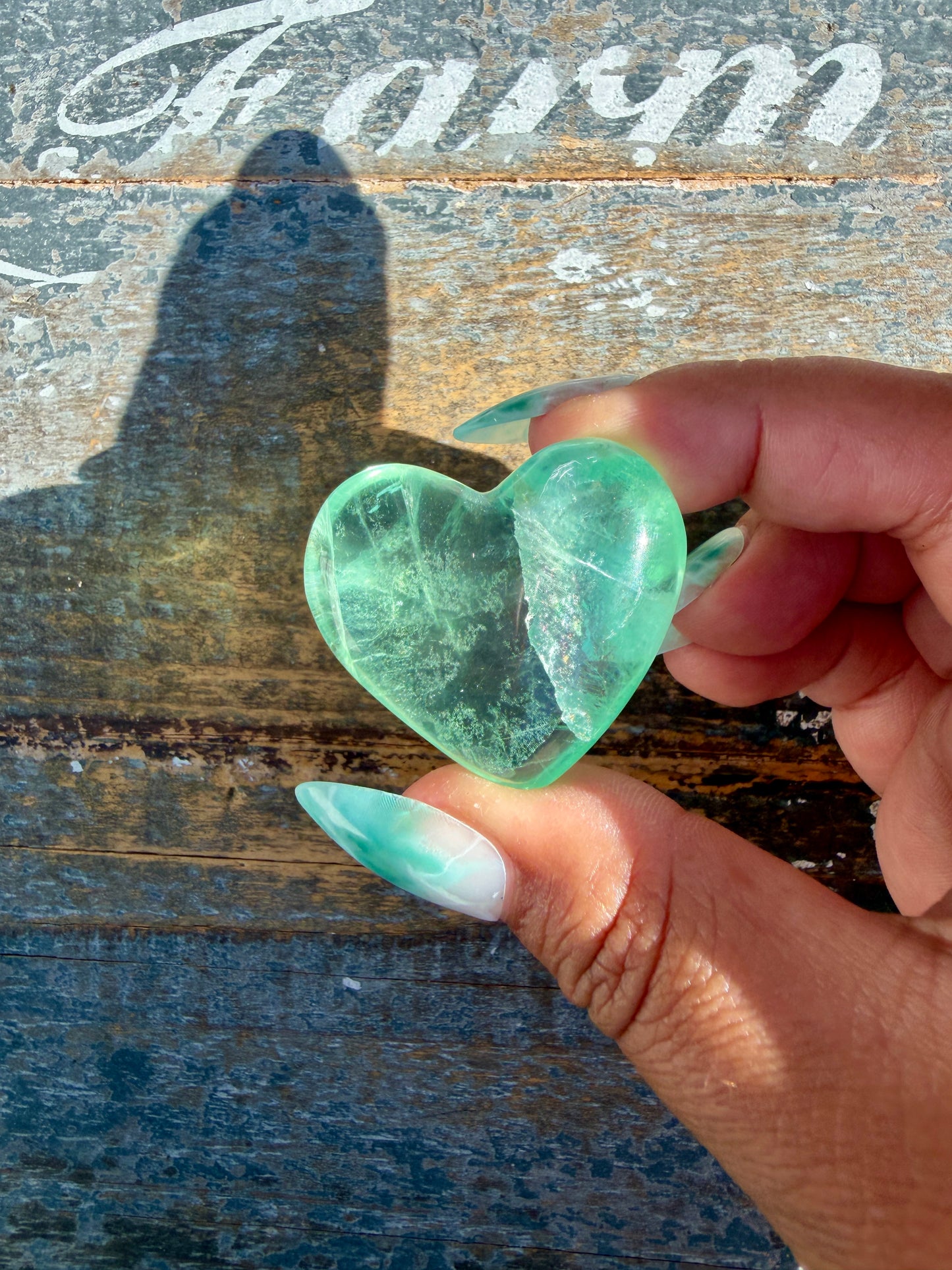Gorgeous Durango Fluorite Heart | Mexico | Opt 29