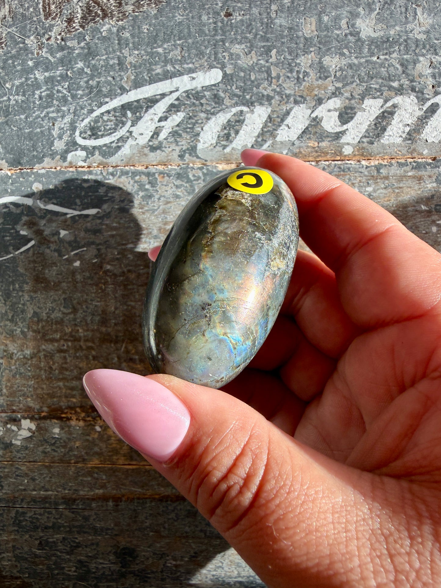 Gorgeous Flashy Labradorite Lingam | Madagascar | Opt C