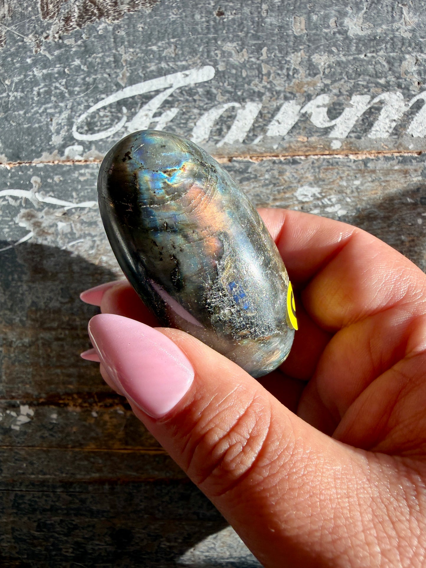 Gorgeous Flashy Labradorite Lingam | Madagascar | Opt C