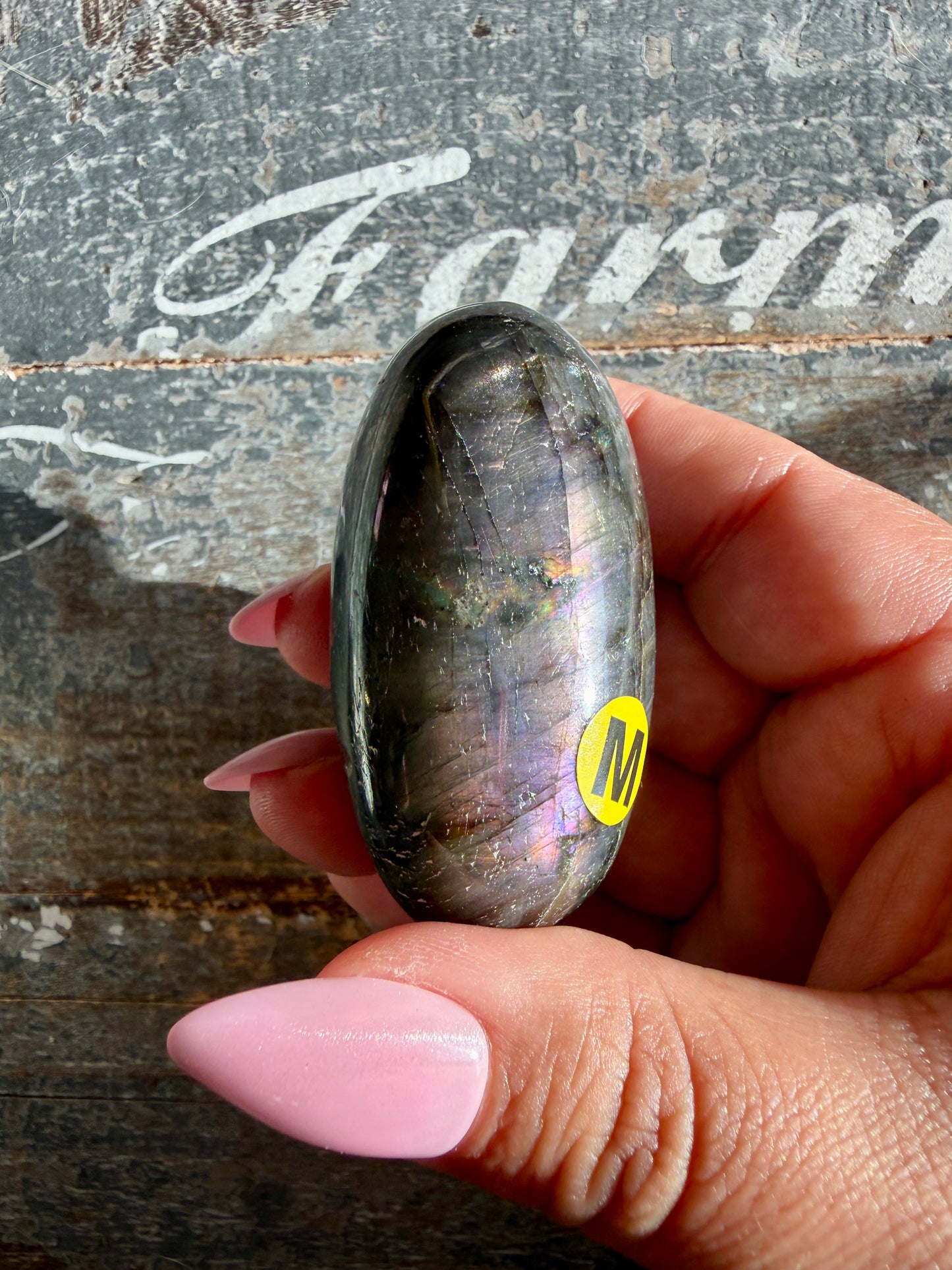 Gorgeous Flashy Labradorite Lingam | Madagascar | Opt M