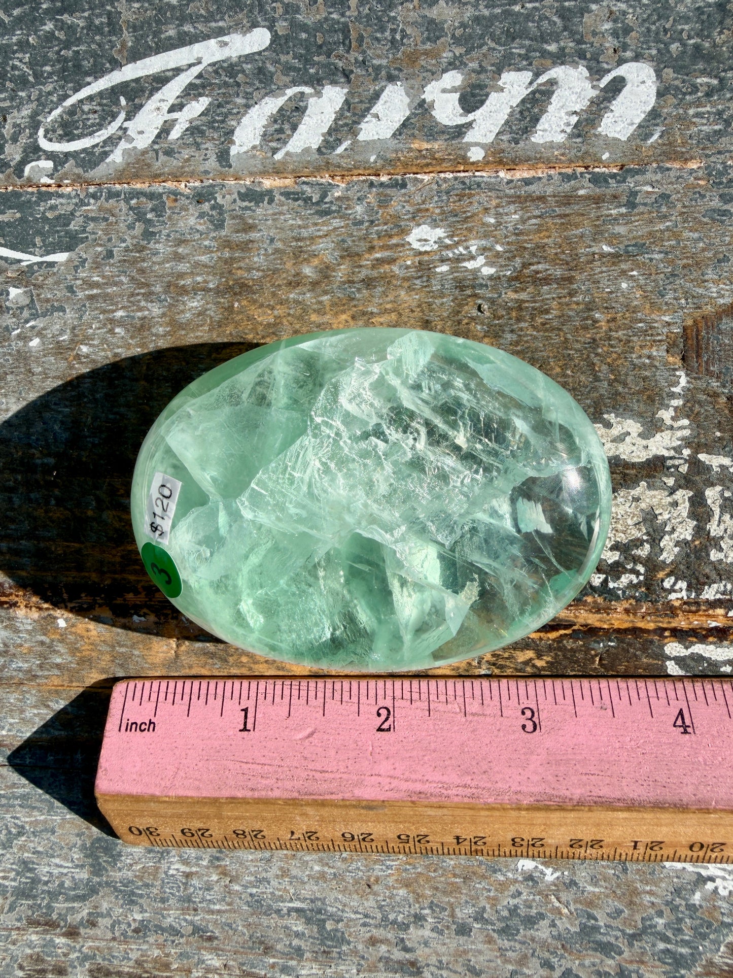 Gorgeous Durango Fluorite Palm Stone | Mexico | Opt 3