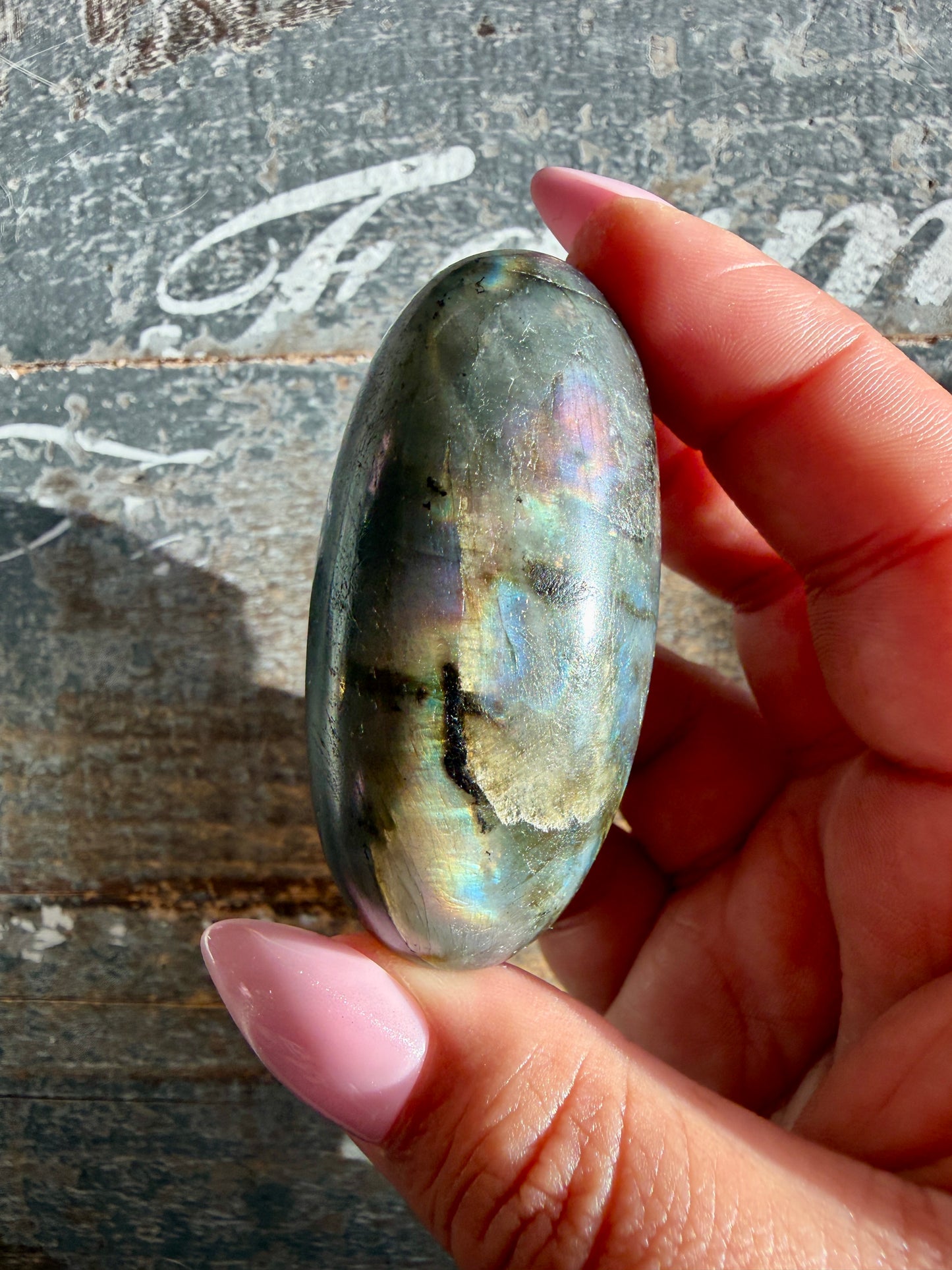 Gorgeous Flashy Labradorite Lingam | Madagascar | Opt L