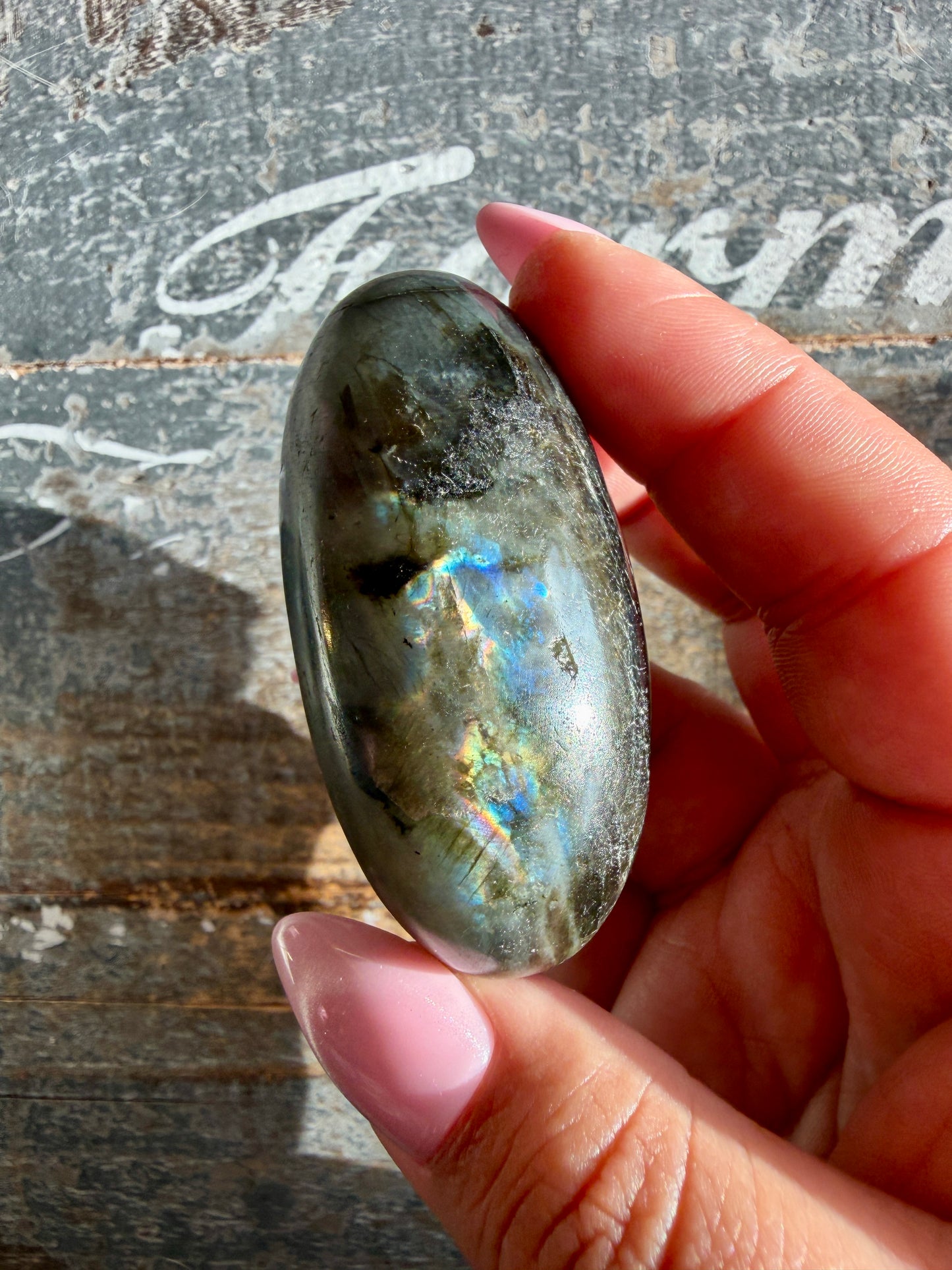 Gorgeous Flashy Labradorite Lingam | Madagascar | Opt L