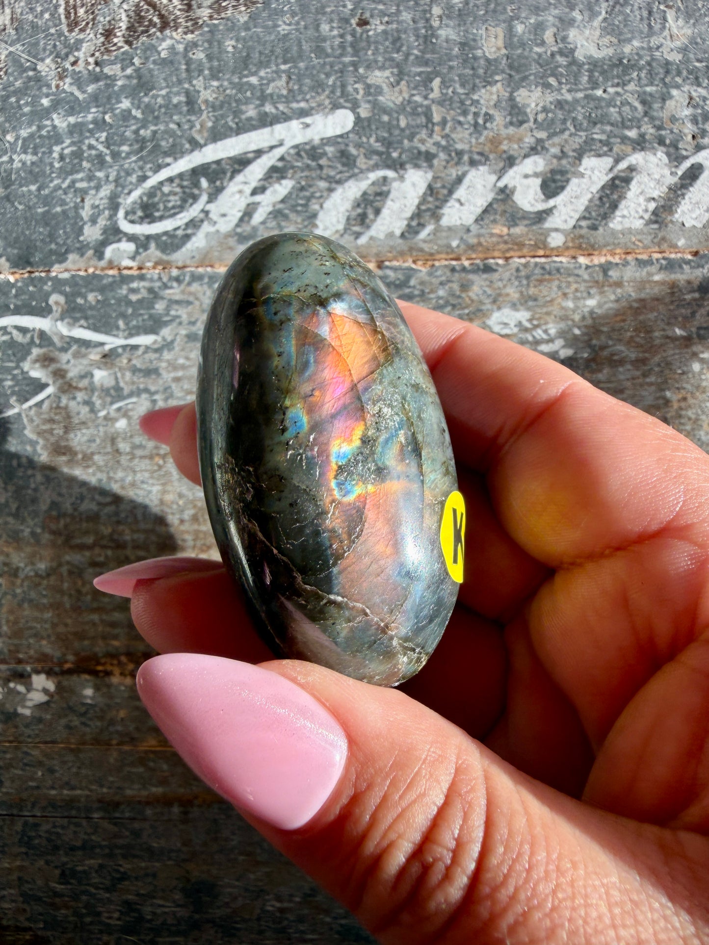 Gorgeous Flashy Labradorite Lingam | Madagascar | Opt K